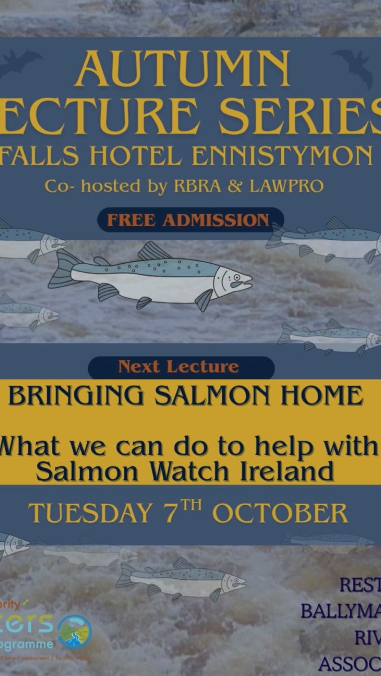 This Tuesday we have Pat O’Connor from Salmon Watch Ireland talking on how we can help bring salmon back home to Ireland!
An opportunity to learn and discuss what we can do as a community to help our Irish salmon.
Get your free tickets through Eventbrite, link in our bio.
Falls Hotel, 7pm
🐟 Everyone and anyone is invited to join 🐟
#ennistymon #ballymacravenriver #rbra #salmon #salmonoid #biodiversity