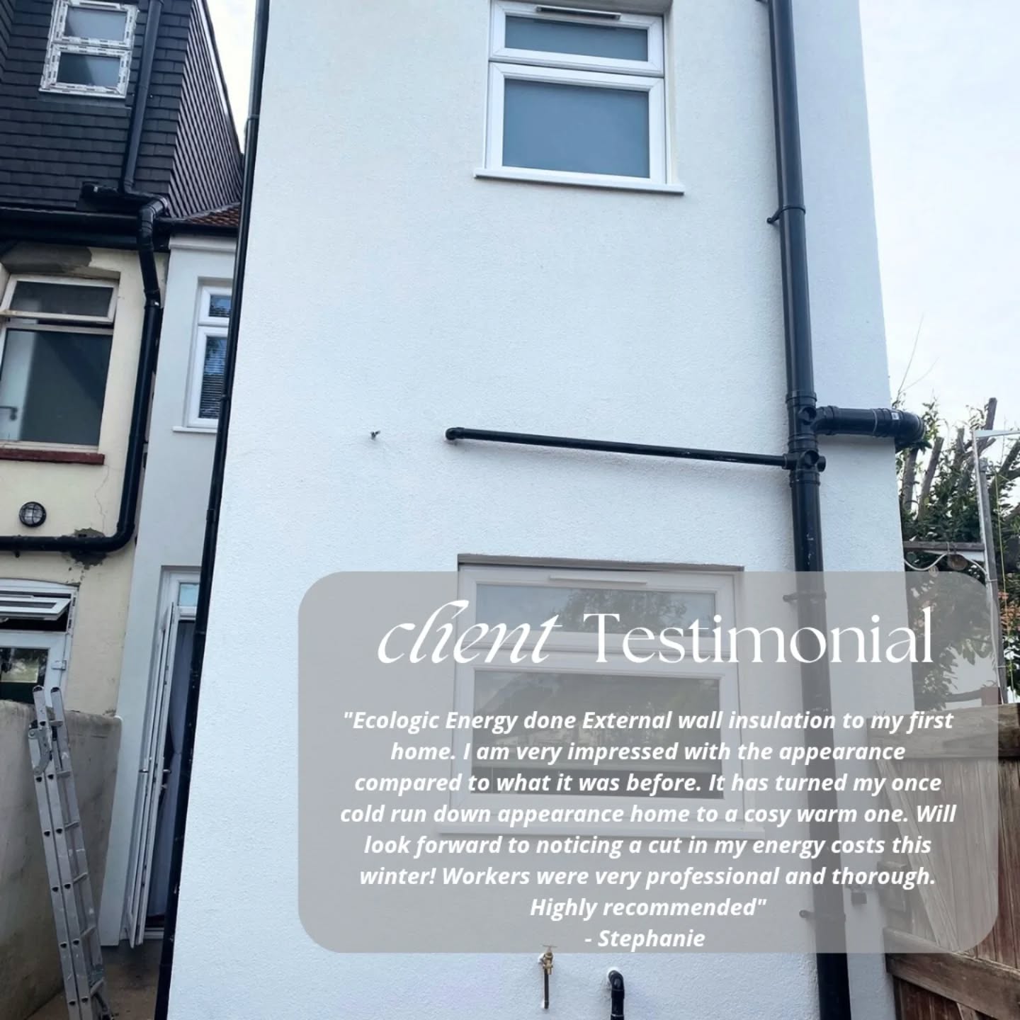 Thank you for a wonderful review, we installed Mineral wool external wall insulation to this customers first home and the results where amazing, she now has a wonderfuly warm home in the winter and nice and cool in the summer, along with the face lift of the render making it look clean and fresh!
#ewi #externalwallinsulation #insulation #warmhome #energy #energysaving #hertfordshire #broxbourne #localbuisness #wallinsulation #savingyoumoney #moneysaving