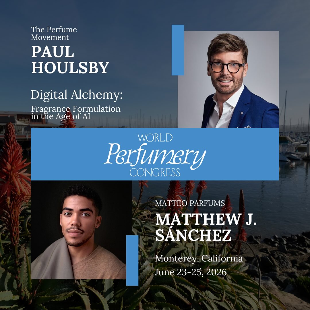 The art and science of perfumery are evolving—fast. AI and advanced analytics are enabling brands to craft scents that are innovative, hyper-personalized, sustainable, and scalable.
Join a forward-looking panel with The Perfume Movement, MATTEO Parfums (Matthew J. Sánchez), and more to explore how AI is transforming formulation—from predictive ingredient modeling to sensory mapping and iterative prototyping.
Discover how technology is enhancing creativity, empowering perfumers, and shaping the future of fragrance at the World Perfumery Congress 2026.
🎟️Reserve your seat at WPC by visiting the link in bio!