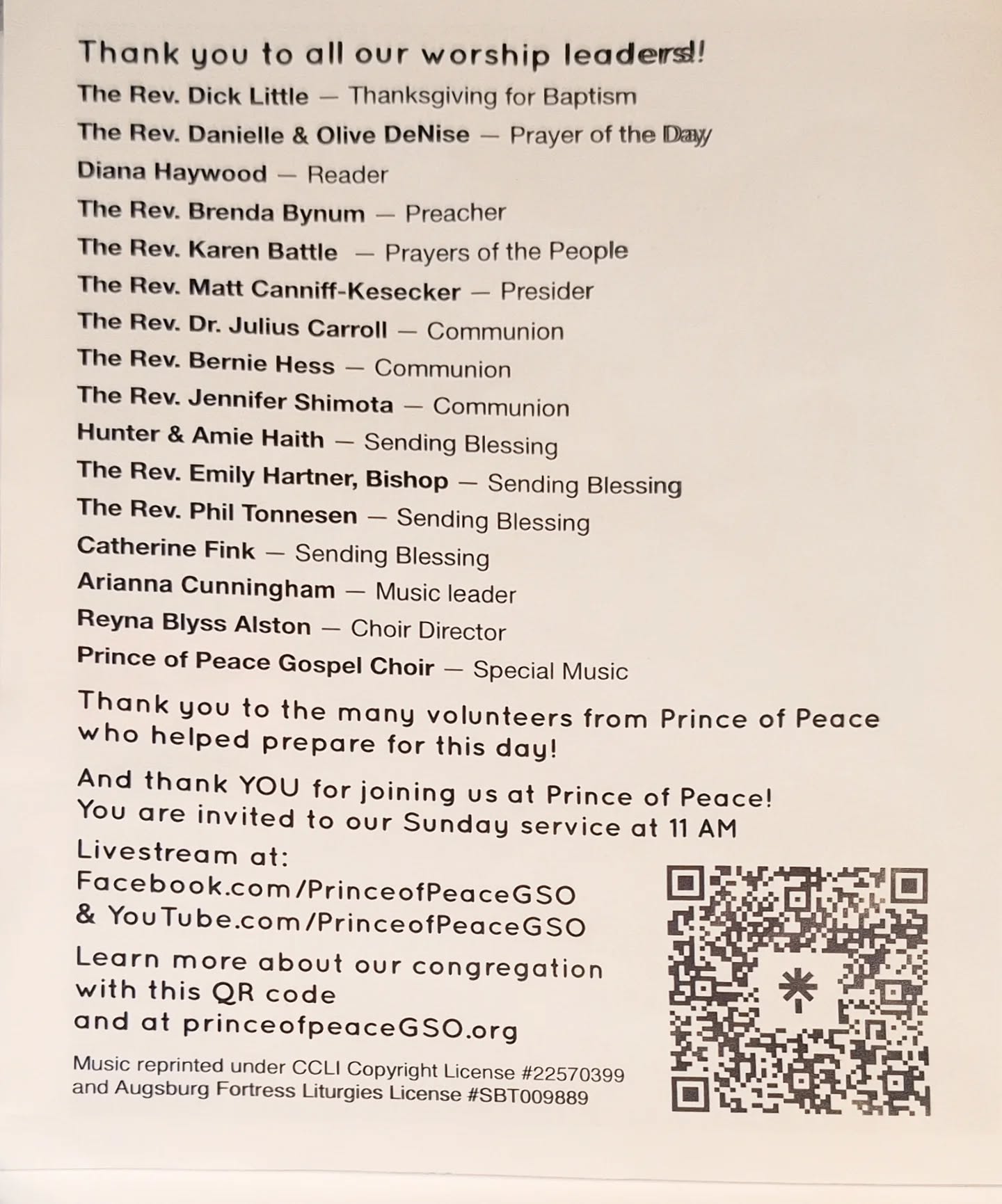 Thank you to everyone who participated in the Sending Service of Blessing and Joy for the Rev. Secretary Lucille Mills!