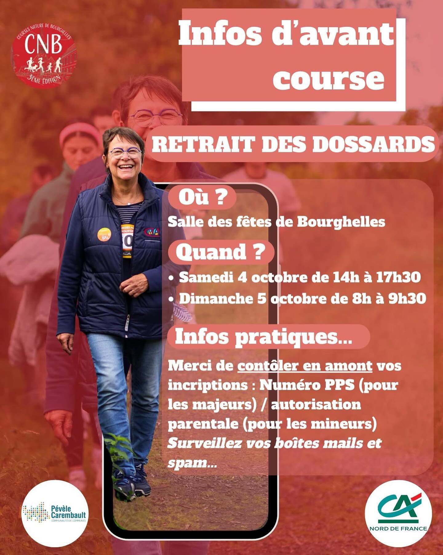 ‼️ J-4
Bientôt sur la ligne de départ! 🏃♂️
Alors pour avoir toutes les infos, rendez-vous sur notre site:
https://www.coursesnaturebourghelles.fr/
A très vite😊
#coursesnaturedebourghelles #CNB #communedebourghelles