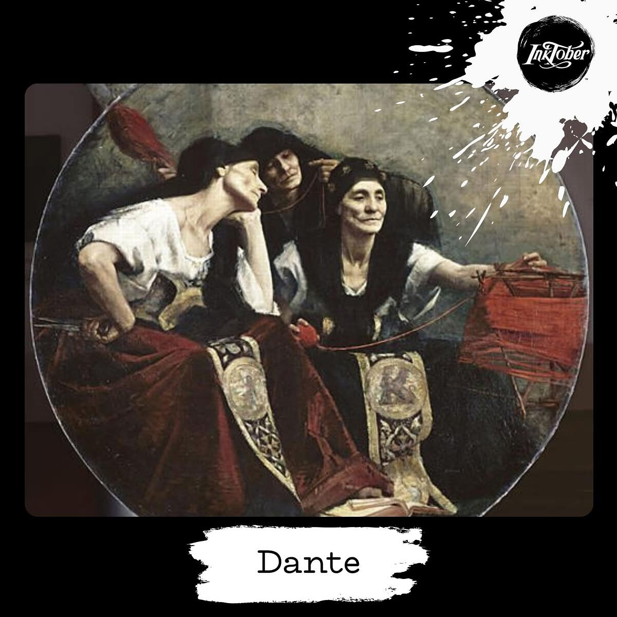 ✨ Jour 4 – Inktober 2025 ✨
Mot du jour : Dante
Ce matin, la question était : comment réussir à associer Dante à mon univers textile ??? 😅
La réponse se trouvait dans la Divine Comédie, où le poète évoque les Parques.
🧵 Clotho file :
« colei che fila notte e dì non s’ stanca,
che Cloto impone a ciascuno e compone »
« Celle qui file sans jamais se lasser,
et que Clotho assigne et répartit à chacun. »
(Purgatoire, XXI)
📏 Lachésis mesure :
« Quando Lachesi non ha più del lino,
solvesi da la carne… »
« Quand Lachésis n’a plus de lin à filer,
l’âme se détache de la chair… »
(Purgatoire, XXV)
✂️ Atropos coupe :
« anzi che l’Atropòs mossa le volga »
« Avant qu’Atropos n’ait mis le fil en mouvement pour le trancher. »
(Enfer, XXXIII)
J’aime ce détail : Dante ne parle pas d’un fil abstrait, mais bien du lin! Difficile alors de ne pas penser à La Maison du Mulquinier @la.mdm_ où le lin a façonné tant de vies !
Et pour illustrer ce mot, j’ai choisi : Les Parques, tableau d’Alfred Agache unpeintre lillois… dont la famille travaillait justement dans une filature de lin. Tout est lié et la boucle est bouclée !! ✨
👉 Et vous, si vous pouviez choisir la matière du fil de votre vie, qu’est-ce que ce serait ?
#inktober2025 #inktober2025jour4 #museedepicardie #alfredagache