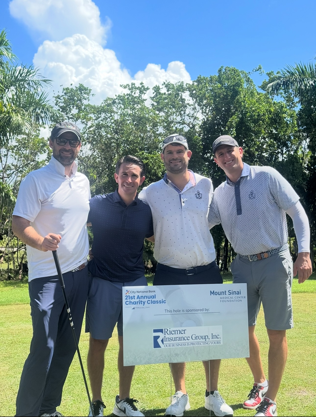 Riemer Insurance Group was proud to support the 21st Annual City National Bank Charity Classic benefiting the Mount Sinai Medical Center Foundation. A great day on the course for an even greater cause!