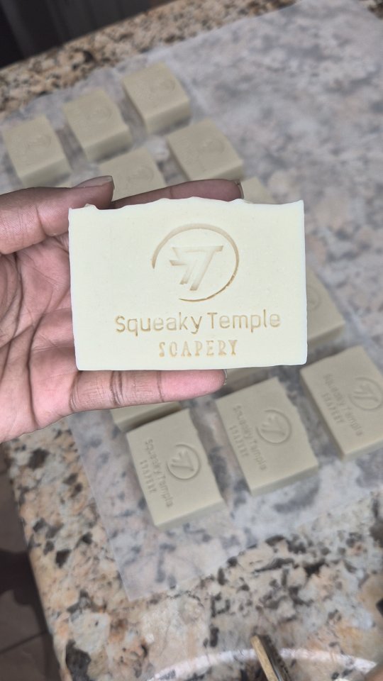 ✨️I work hard for this small business and every swirl, stamp and scent is poured with purpose! 😉
Cutting and stamping our Sacred Earth soap today. Made with rhassoul clay and a blend of frankincense, lavender, and cedarwood essential oils. This bar is a grounding blend of the Most Highs healing gifts from nature.
The color didnt land exactly how I envisioned but trial and error is part of the journey! This soap is great for oily or acne prone skin and it soothes irritation and inflammation. Available with our next restock on the site! squeakytemple.com
#SacredEarthSoap #SmallBusinessSupport #SqueakyTempleSoapery #SoapMaker #SacredSkincare #FrankincenseHealing