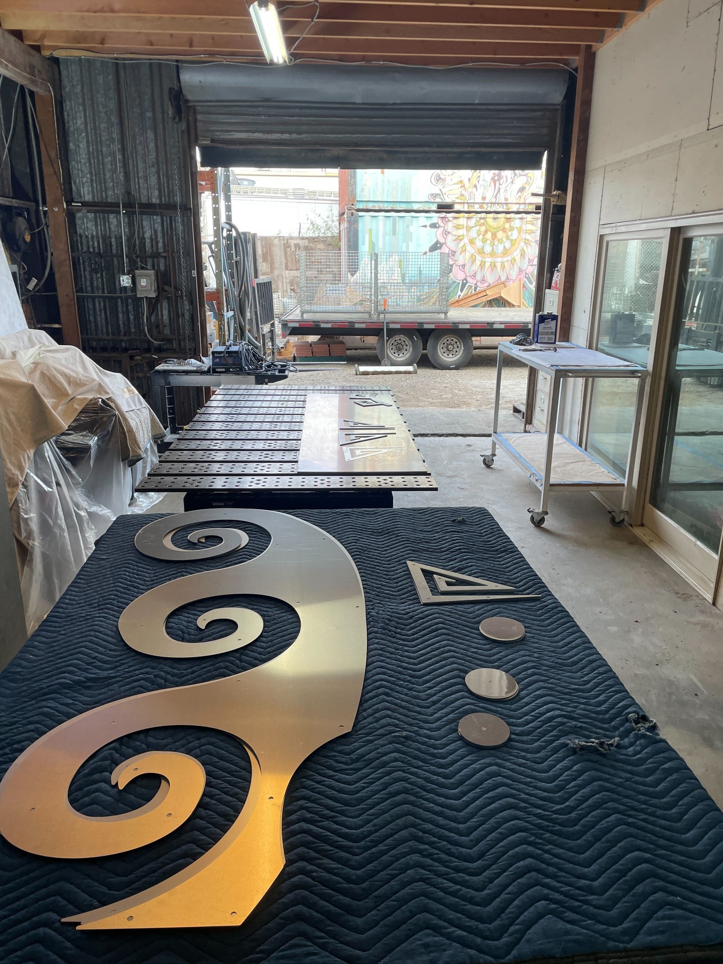 Sunny #SanFrancisco mornings in the shop. #BTS #ArtFabrication