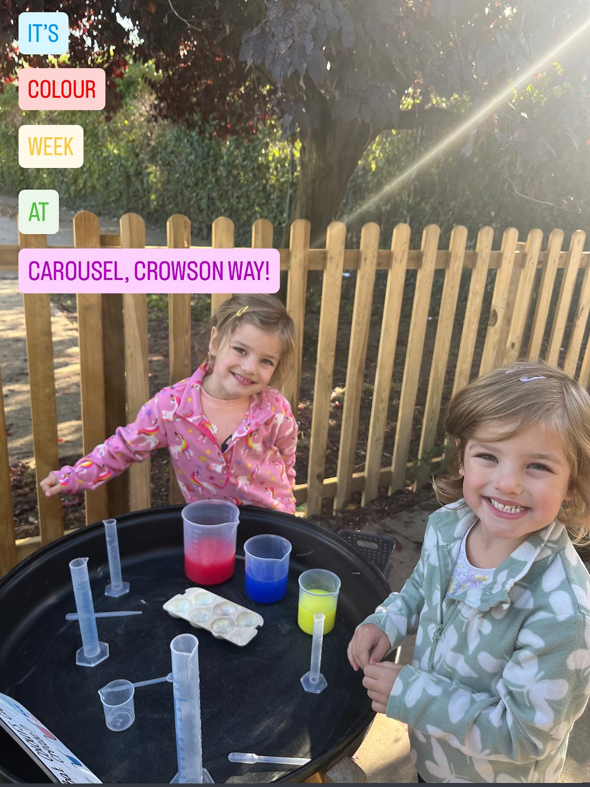 This week at Crowson Way, we have been exploring ‘Colours’🌈
The toddlers have been mixing colours together and have even been making some autumn tree’s using a variety of autumnal colours!!🧡
The pre-schoolers have had lots of fun experimenting colour mixing with the primary colours and making “potions”😊
The baby room has had lots of fun using different coloured paint sticks to create their own drawings!🎨
#colours #colourseyfs #earlyearseducation #earlyearsplay #rainbow #painting #carouselcrowsonway #eyfs