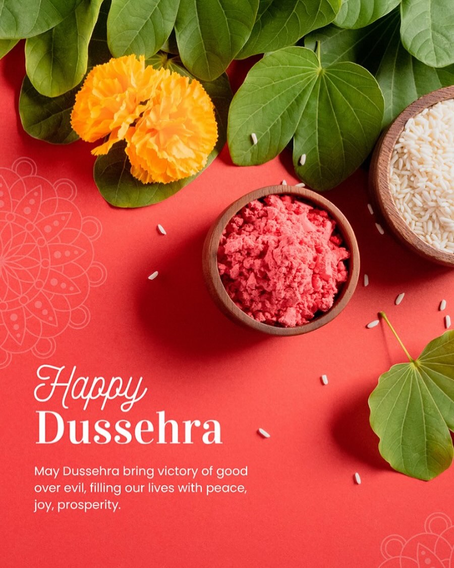 This Dussehra, may the triumph of good over evil inspire you to conquer your inner demons. Wishing you strength, success, and positivity.