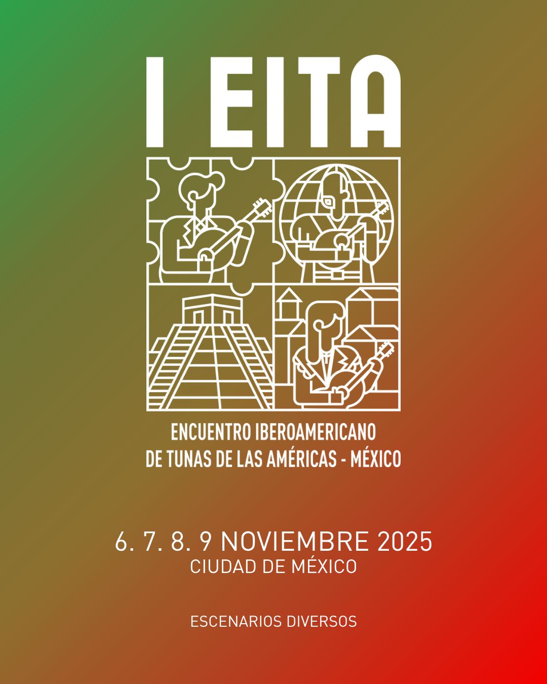 🇲🇽 É com enorme orgulho que anunciamos oficialmente o EITA MÉXICO!
O Encontro Ibero-Americano de Tunas Académicas está a atravessar o oceano — e a crescer com raízes bem fundas no coração do México, ali denominado Encuentro Iberoamericano de Tunas de las Américas
Depois de Portugal e Chile, é a vez de abrir alas à música, à tradição e à partilha tunante no país onde a alegria se canta, a cultura se vive e a Tuna é celebrada com alma e garra.
O EITA não é só um festival.
É um gesto cultural partilhado.
É identidade, é encontro, é futuro.
E agora, é também 🇲🇽 MÉXICO.
Todas as edições do EITA — seja em Portugal, no Chile ou agora no México — seguem as mesmas diretrizes fundamentais, que garantem a sua coerência, qualidade e espírito:
Espetáculos temáticos com curadoria
Jornadas de reflexão e formação (TunaeTalks)
Momentos comunitários e espontâneos (rondas, arruadas, jantares partilhados)
Identidade visual unificada e protegida
Convívio, diversidade e inclusão como pilares centrais
Política de não discriminação quanto aos grupos convidados
Acompanhem-nos nesta nova etapa desta rede ibero-americana da Tuna.
Mais novidades em breve.
#EITAMÉXICO #EITA2026 #TunaIberoamericana #TunaMéxico #EITAéPatrimónio #VivaLaTuna