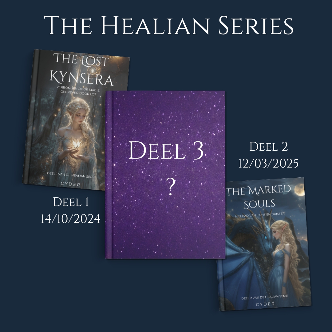 ✨ Grote aankondiging ✨
Het derde deel van The Healian Series is in aantocht!
Het heeft iets langer geduurd omdat ik tussendoor een ander project ben aangegaan, maar nu ben ik volop aan het schrijven, twisten en creëren. De intriges worden dieper, de magie sterker en het verhaal donkerder dan ooit.
Ben jij klaar om het verhaal van Syrah te vervolgen?
👉 Swipe om de releasedatum te ontdekken!
#thehealianseries #fantasybooks #romantasy #bookannouncement #comingsoon #indieauthor #bookcommunity #fantasyreader #booktok #newrelease #syrah #bookseries #thelostkynsera #themarkedsouls #TLK #TMS #cyder #cyderbooks