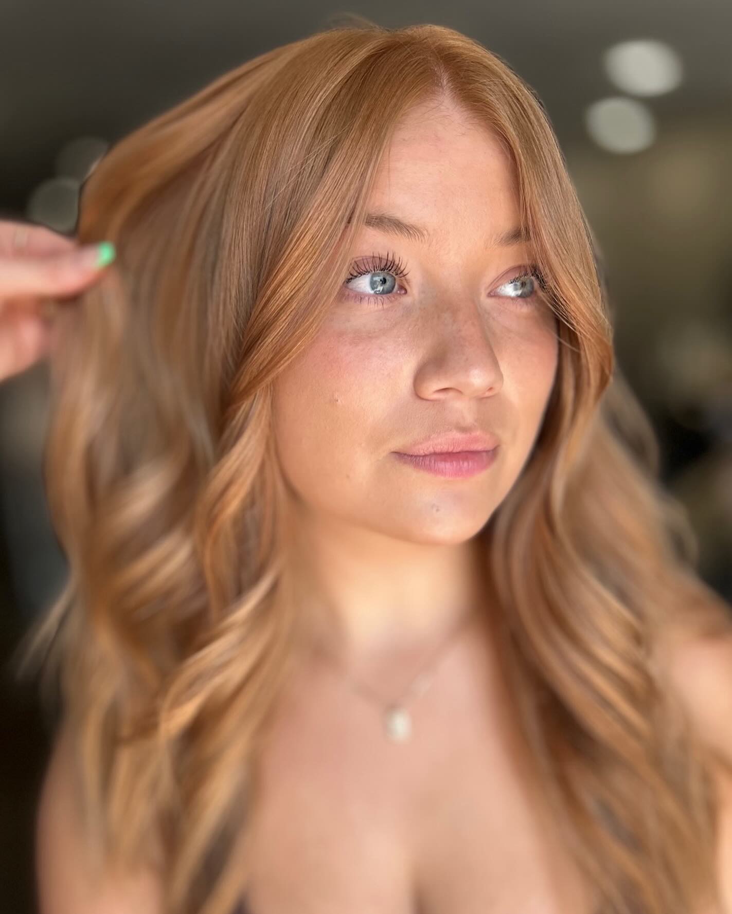 Copper is always ready for the spotlight! @mirandatroyy #copperhair @amandasuesalon