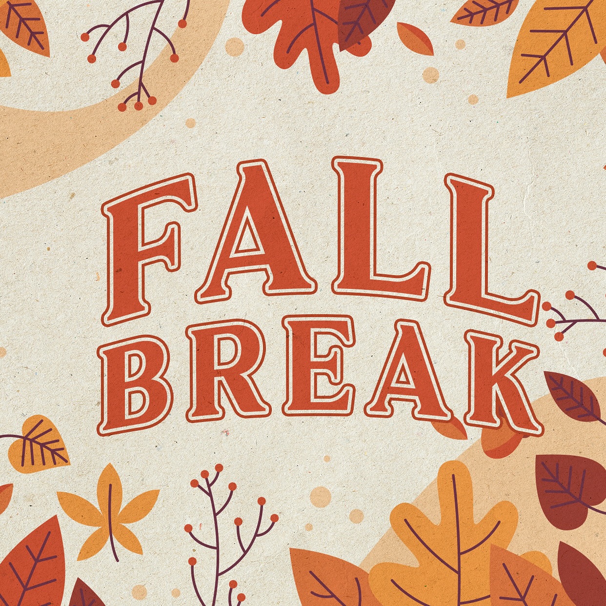 Fall Break starts tomorrow! 🍂🍁 We hope you all have a safe and happy break. Classes resume next Tuesday, Oct 14. See you then!