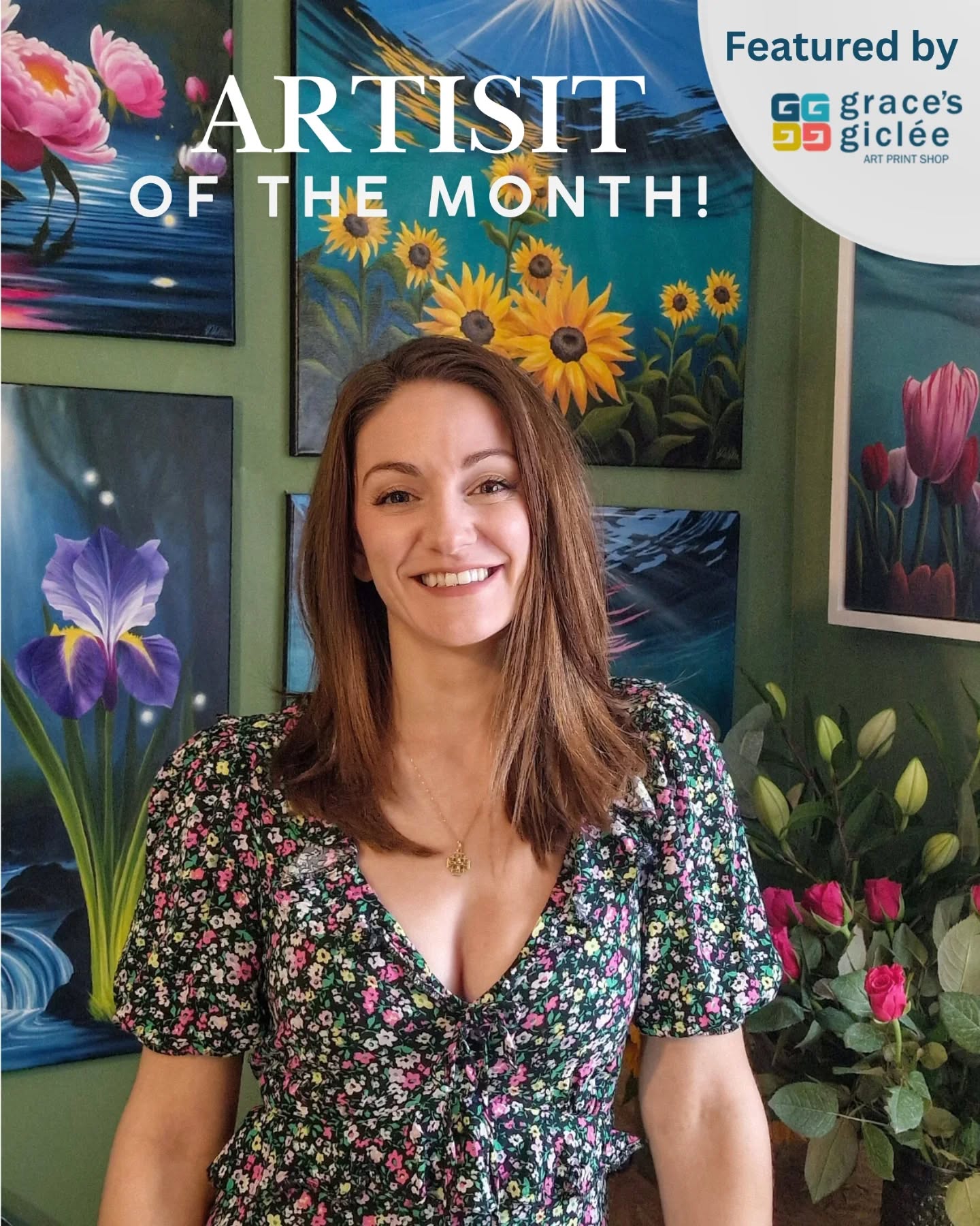 I’m so excited to share that I’ve been named Artist of the Month by Graces Giclée 🎉💐
They’ve also featured me in a Q&A blog where I talk about what inspires me, my creative process, and the meaning behind my vibrant florals.
👉 Tap the link in my bio to read the full feature and get to know the story behind my work.
Your likes, comments, and shares mean the world. Thank you for celebrating this milestone with me 💖✨