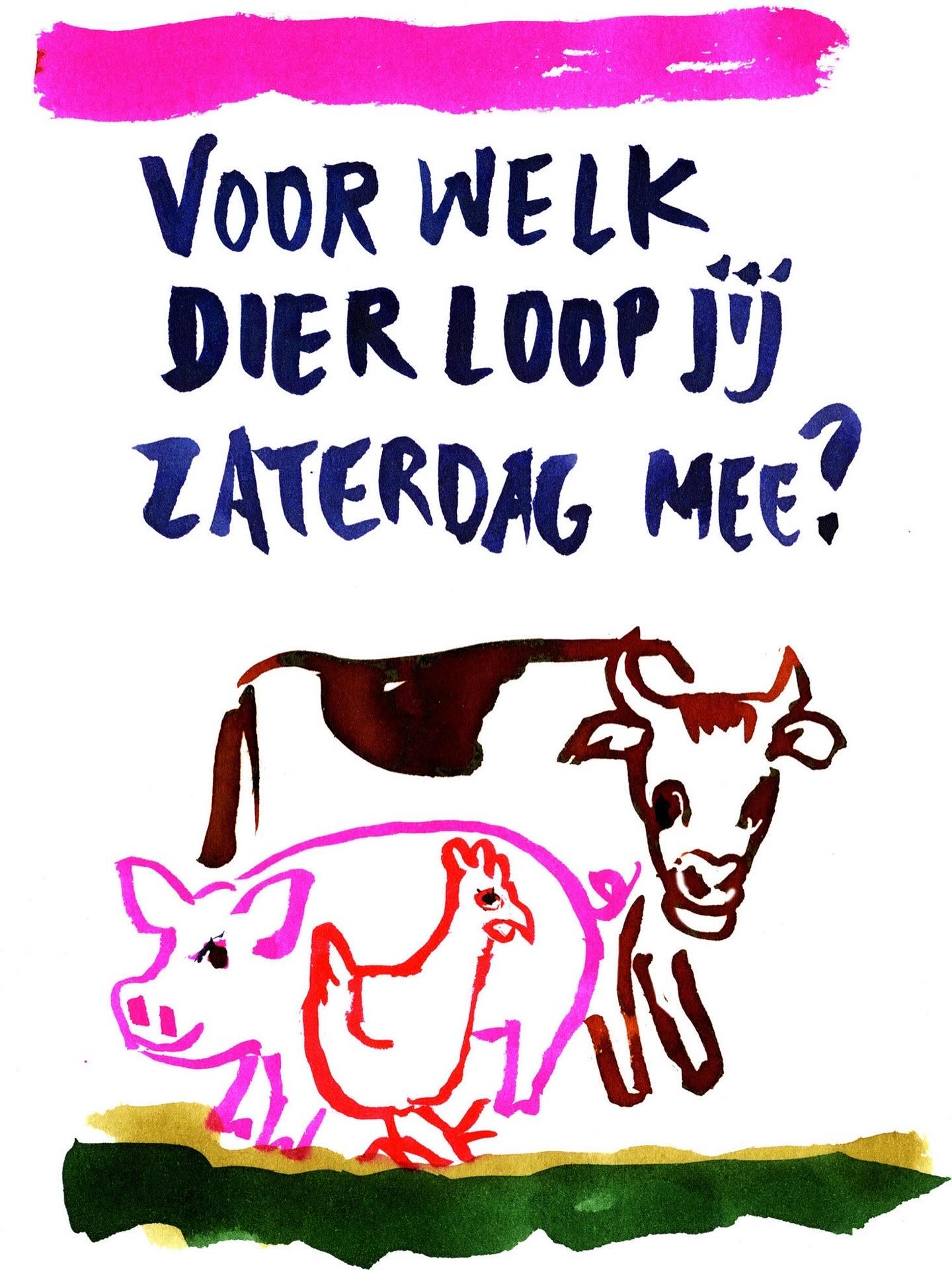 📣 Kunst = actie. Doe mee!
👉 Morgen: dierendag demo 13u op de Dam in Amsterdam. Bezoek onze kraam 🪧
Elke dag opnieuw worden biggenstaartjes afgebrand, plofkippen op elkaar gepropt en pasgeboren kalfjes bij hun moeder weggerukt. De vee-industrie ontneemt dieren alles wat hen tot dier maakt.
Al meer dan twintig jaar belooft de politiek dat het beter wordt. Eerlijker. Dierwaardiger. Maar keer op keer wordt die belofte verbroken. Keer op keer trekt de industrie aan het langste eind. De stem van de dieren hoort bijna niemand. Tot nu.
Ook Stichting Symbio gelooft dat dit anders moet. Daarom vroegen we drie geëngageerde kunstenaars om speciaal voor deze Dierendag-demonstratie een creatieve bijdrage te maken waar jij mee in actie kan komen! Bezoek onze kraam op de Dam en maak je eigen dier van karton 🐷 🐮 met Mark Schalken, haal een protestbord 🪧 van Pinopotato en loop mee met de BOE-optocht 📣 van Bart Eysink Smeets. Zien we je zaterdag op de Dam in Amsterdam?
🖍️ Illustraties: Mark Schalken
#DierenDagDemo #VoorDeDieren #TegenDeVeeindustrie #StichtingSymbio #PositieveVerandering
@mark_schalken @pinopotato @barteysinksmeets