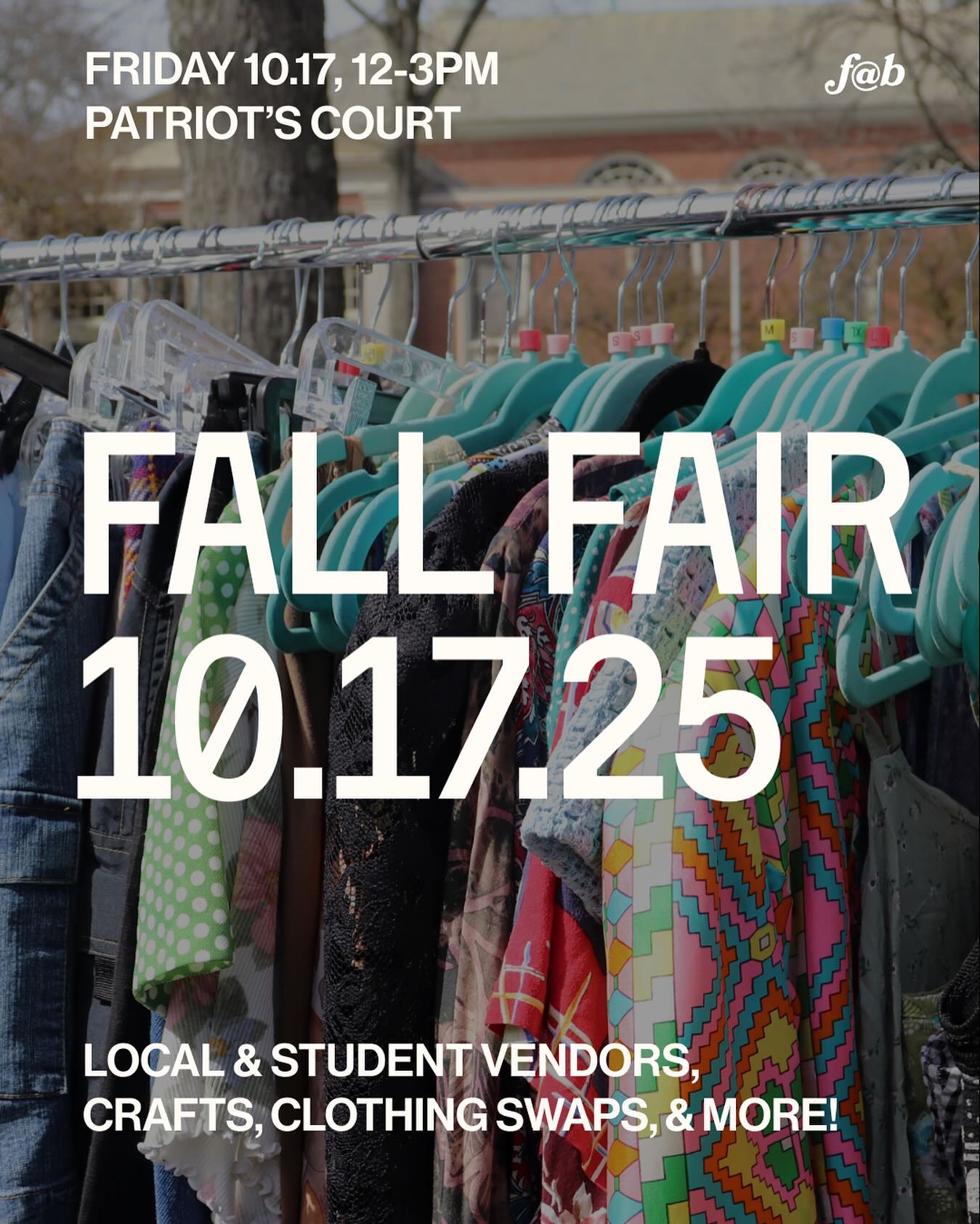 the fall fair is coming up! show up to Patriots Court to buy from brown students and vendors in the providence area!
📍Patriots Court (South) behind the Sharpe Refectory
Dining Hall
⏰ Friday October 17th, 12-3 pm
_____________________
graphic: @mariey.psd
photography: Trinity Williams