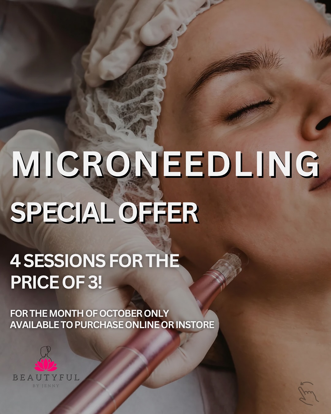 Iโm absolutely delighted to bring a course of microneedling to Beautyful by Jenny! ๐ชท
If you have watched my videos this week, youโll know how simple and pain-free this treatment is. It has such long lasting benefits for such a simple treatment!
For the month of October, I am delighted to offer 4 treatments of microneedling for the price of 3!
You can book this online via my stories and website ๐ซถ
Your skin will thank you and you will look amazing - trust me! very limited spaces so Iโd encourage you to book ASAP.