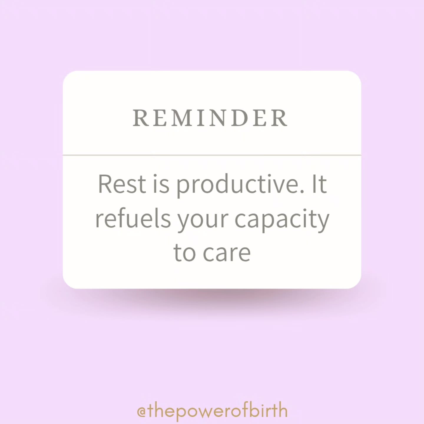 Rest is not lazy. Rest is productive.
In motherhood, we’re taught to wear exhaustion like a medal. To push through, to give endlessly, to see rest as weakness.
Rest is recovery.
Rest is nervous system repair.
Rest is what allows us to mother with clarity, compassion, and capacity.
Burnout doesn’t make you a better mother.
Rest does.
You don’t need to justify it, explain it, or earn it.
Rest is not indulgence. It’s essential.
Give yourself permission to rest.
.
.
.
.
.
#perinatalmentalhealth #motherhood #mothering #thepowerofbirth #rest #sleepdeprivation #baby #kids #patriarchalmotherhood #anxiety #nervoussystemsupport #shame ##selfcompassion #supportformothers #matrescence