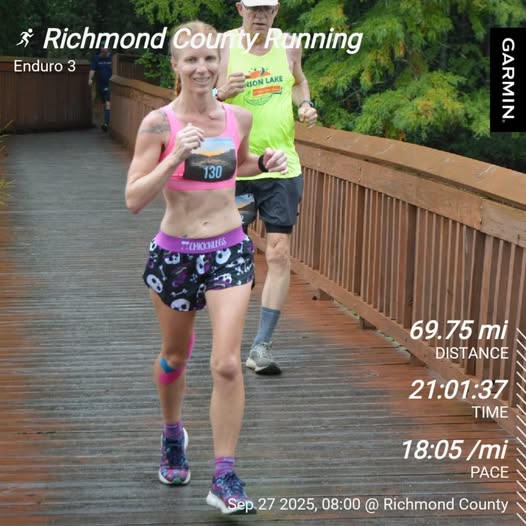 Kudos to @jackiedemchock coach of @capefearcrosscountry for doing an awesome job running an Ultra Marathon last weekend. This proves you can do anything you set your mind to. Way to go Jackie!