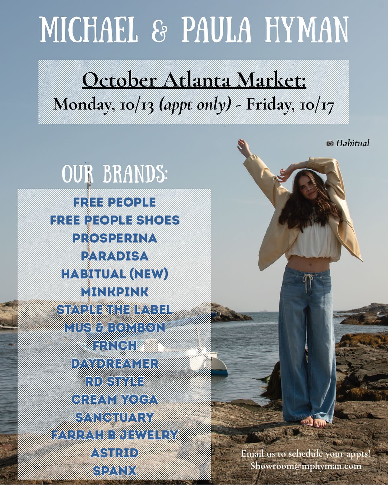 🔔REMINDER🔔
Atlanta Market is less than 2 weeks away!! Email us to schedule your showroom appointments for the brands listed.🗓️
💌: showroom@mphyman.com
Cheers to the last show of the year!✨