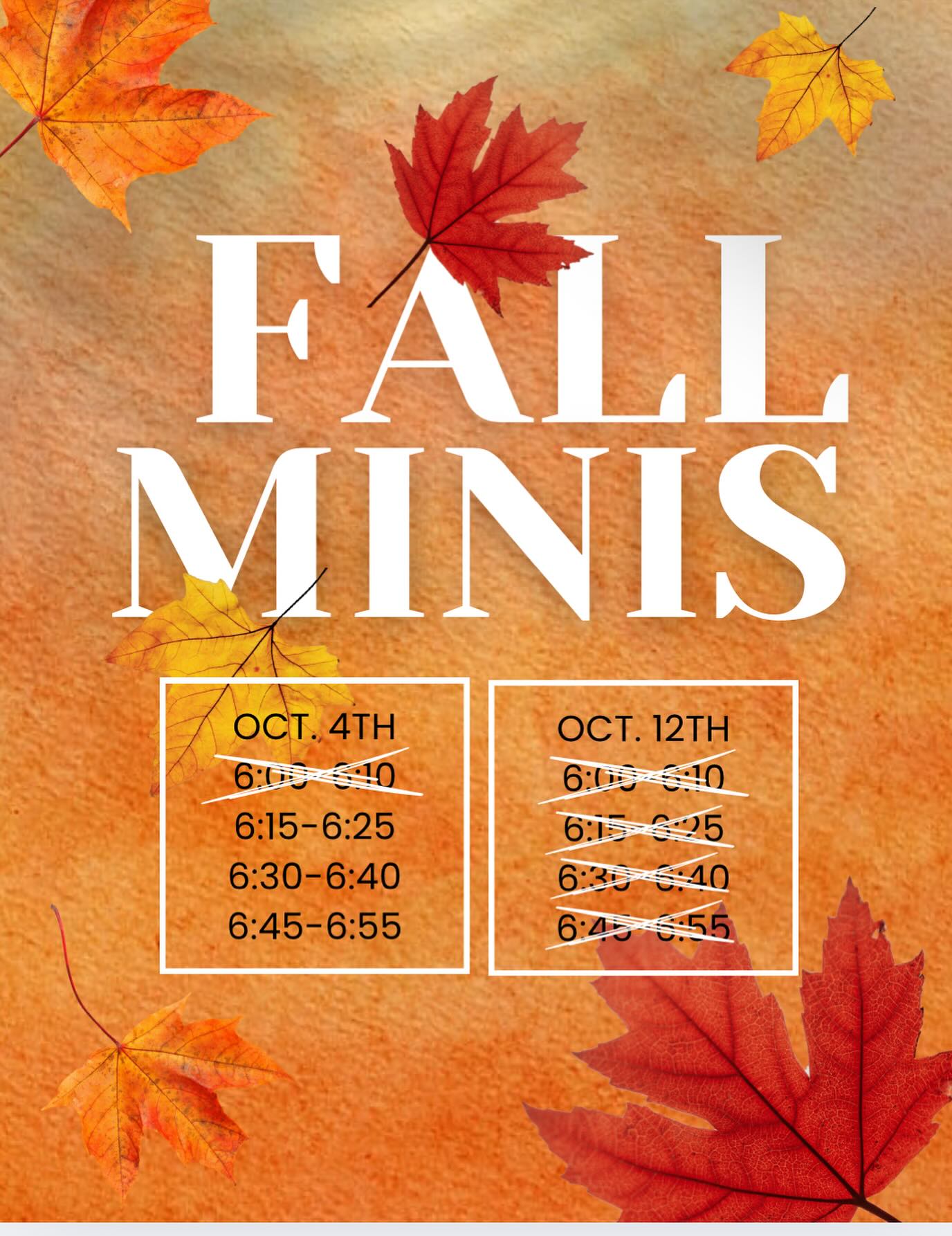 3 spots left! 🥰🎃🍁🧡