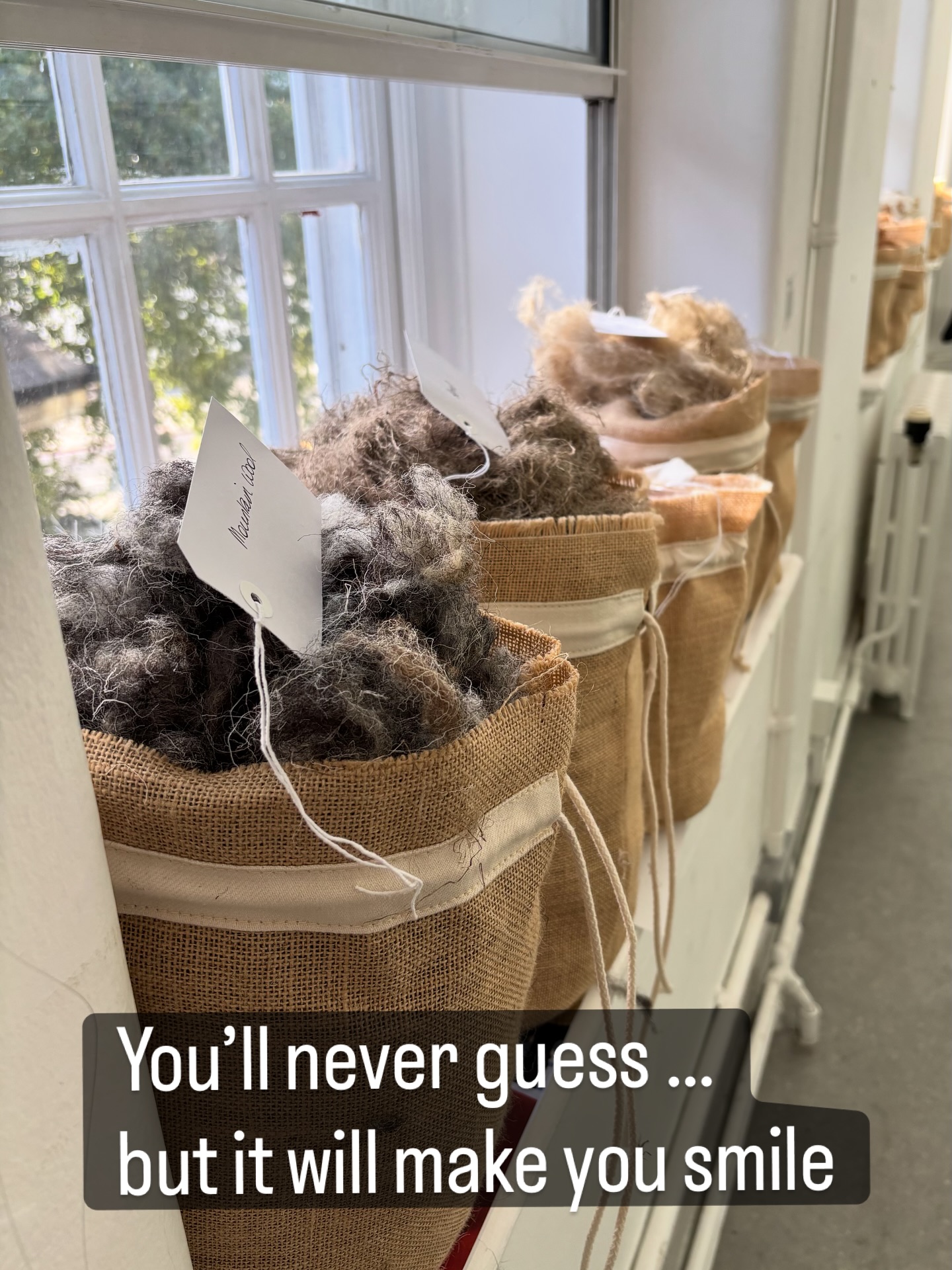 Today I pottered off on the tube armed with two huge suitcases full of natural fibres (and another bag that kept falling off) to run a workshop at Chelsea College of Arts on natural fibres and how to Design for Purpose to reduce reliance on the expected - and wow you blew me away! #education #productdesign #naturalfibres #upholstery #sustainablefuture