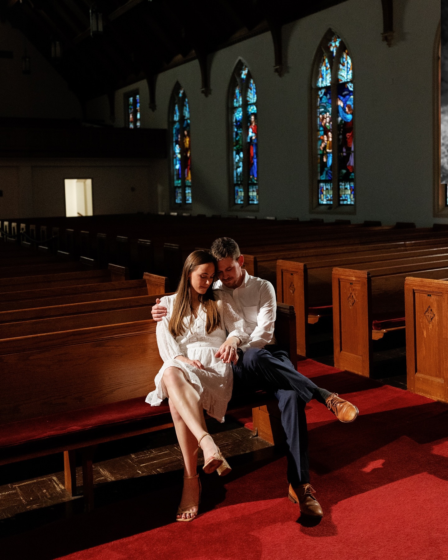 As soon as I pulled up to this church, I knew Julia + Sims’ engagement session was going to be a good one 🤍🕊️ And it was SO special because they aren’t able to have their wedding here! Very grateful for my couples who trust me to capture their love.