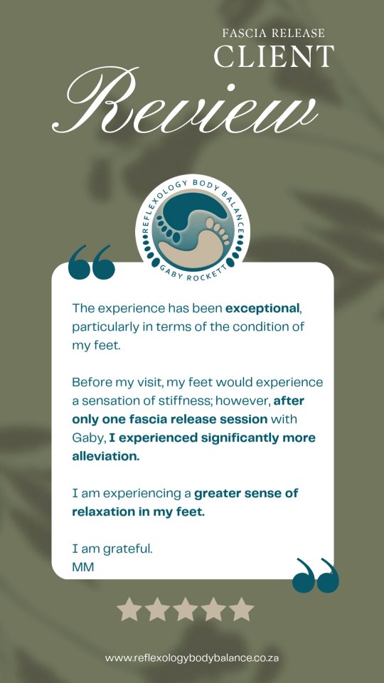 Fascia release = freedom in your feet ✨👣
Tight fascia can cause stiffness, chronic pain & even skin sensitivity.
That’s why our advanced reflexology fascia release modality works deep into the plantar fascia, lower legs & feet — helping your body glide, move & heal. 🌿
💬 “After just one session, I experienced significantly more relief and relaxation in my feet.”
👉 Book your fascia release session today and feel the difference.
www.reflexologybodybalance.co.za
#FasciaRelease #Reflexology #FootHealth #PainRelief #WellnessJourney