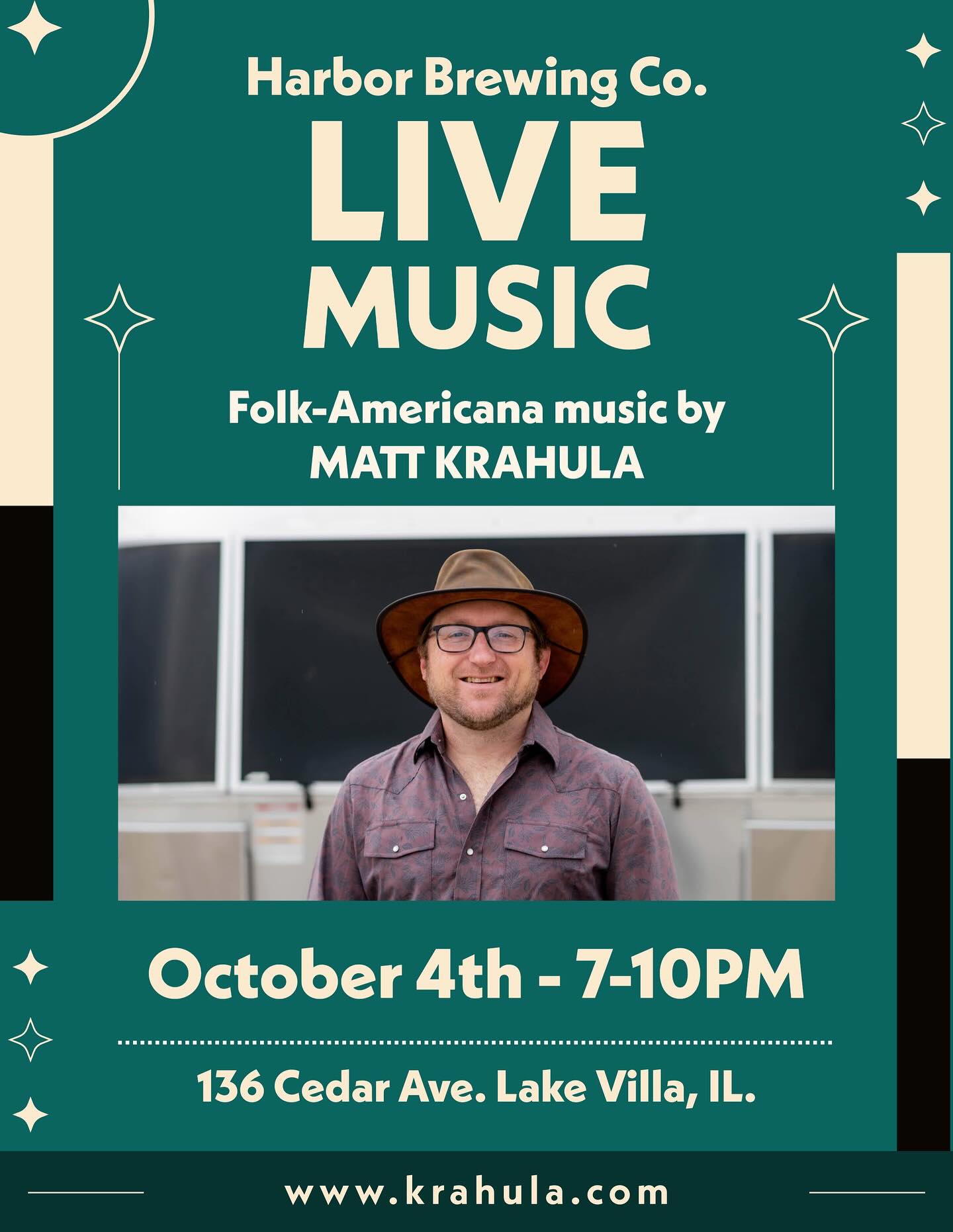 Harbor Brewing tonight (Saturday 10/4, 7-10pm) in Lake Villa. Hope to see you all there.
#lakevilla #illinois #saturday #livemusic #altfolk #supportlocal #craftbeer #brewery #singersongwriter #songwriter #giglife #midwest