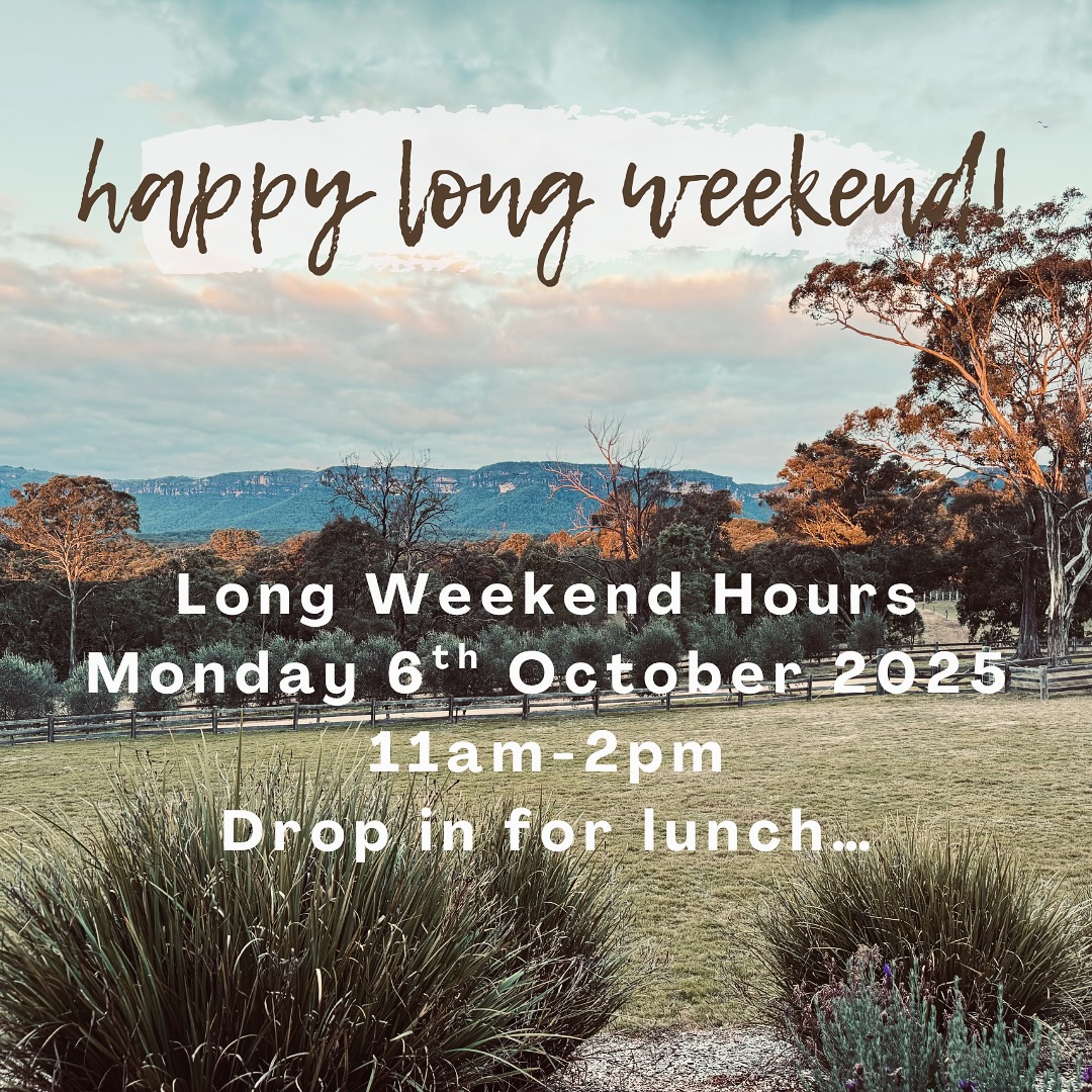 Monday 6th October - we are open 11-2pm for wine sales, tasting and lunch options. #bluemountainsnsw #bluemountainswine #megalongvalley