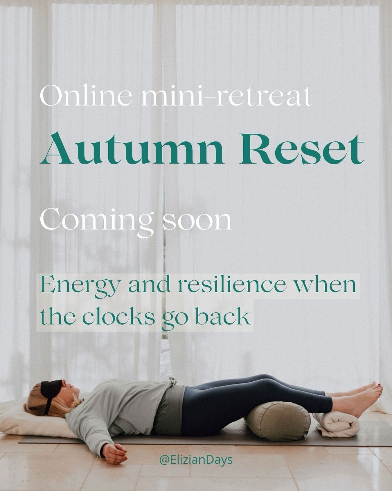 Do you dread it when the clocks go back? The shorter darker days, less light and lengthening nights? Or are you looking forward to hibernating until Spring?
This year, I’m taking my annual Autumn Reset online as a mini-home retreat you can join wherever you are in the UK.
On the last weekend in October, we’ll come together for 2 hours to welcome the seasonal shift collectively, set intentions for our own self-care in a way that feels personally right for you.
In our time together, we’ll press the pause button so you can carve out some nourishing self-care time, resetting the needs of your mind and body as we move towards midwinter. Here’s what you can look forward to:
🧘🏼♀️Grounding mindfulness and self-reflections to check in, let go and set positive intentions
🧘🏼♀️Mindful movement to encourage good posture, stretch your muscles, ease physical and mental tension, boost circulation and lymphatic flow
🧘🏼♀️Gentle somatic movement to quieten the nervous system and guide you toward relaxation and a better night’s sleep
🧘🏼♀️Beautiful guided relaxation for deep rest and rejuvenation
🧘🏼♀️Poetry and specially chosen music
The lengthening nights offer more time to reset, renew and recharge our metaphorical batteries. We can do that through letting go of the things we don’t need, lightening the darker days with self-care and envisioning things that make us feel good. It’s a time to focus on boosting your immunity and finding a gentle flow to prevent sluggishness, keeping your circulation and lymph systems moving.
I’m finalising the details and time right now, so send me a DM to be kept informed and you’ll be the first to know!
.
.
.
📷@Dani.Gruber for @Studio.Dlight
#AutumnReset #AutumnWellness #ClocksGoBack #SelfCareJourney #MindBodyWellness #RestfulSleep #WellnessUK