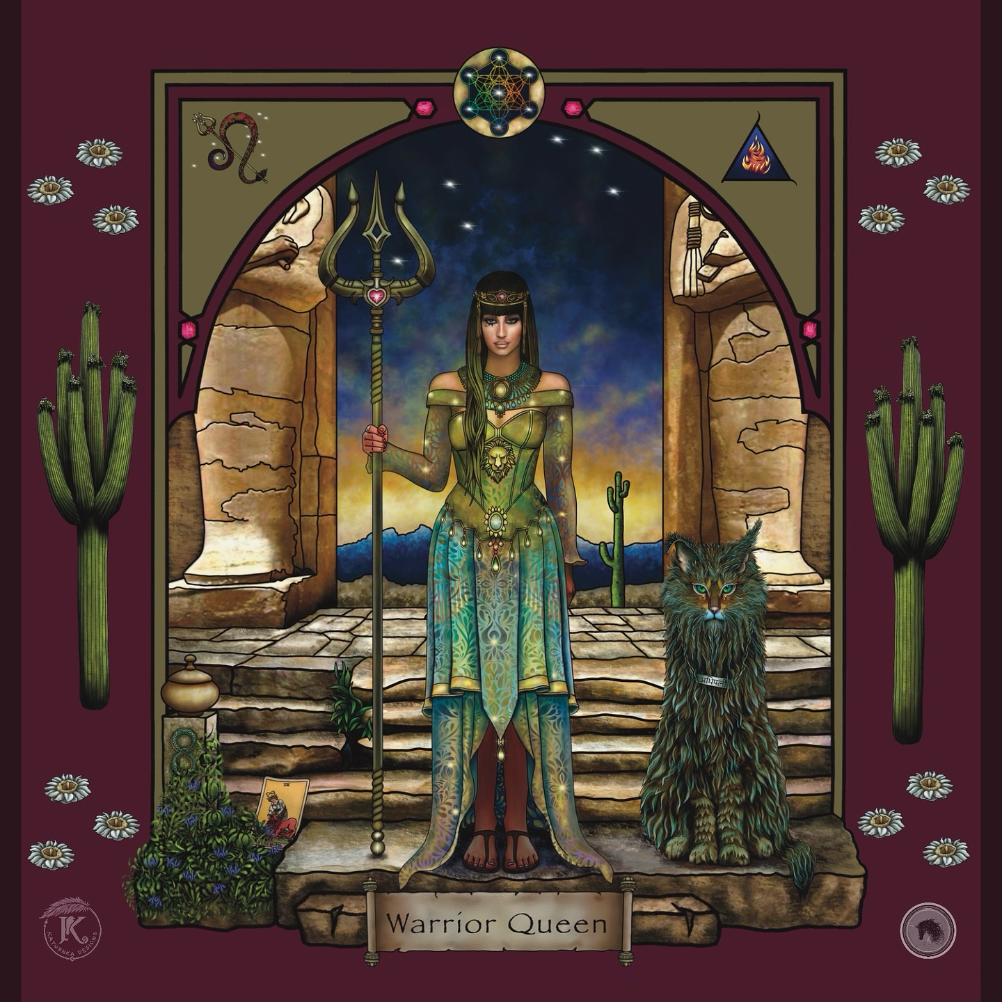 September was powerful month journeying with the ‘bones’ of the WARRIOR QUEEN.
The Warrior Queen is born from the constellation Leo
Her Element is Fire
Her Matron Goddess is Bast
Her Weapon is the Spear
Her Ally is the Utchat
Her Medicine Plant is Saguaro
She Shapeshifts into Wildcat
Her Tarot Card is Strength
Her Stone is Ruby
Her Sanskrit Word is Sovereign
Her Test & Strength is Integrity
Which bones speak to you?
#warriorqueen #leo #astrology #shamanicjourney #bast #utchat #sagurao #rubystone #tarotstrength #fireelement
Art by @katushka.designs