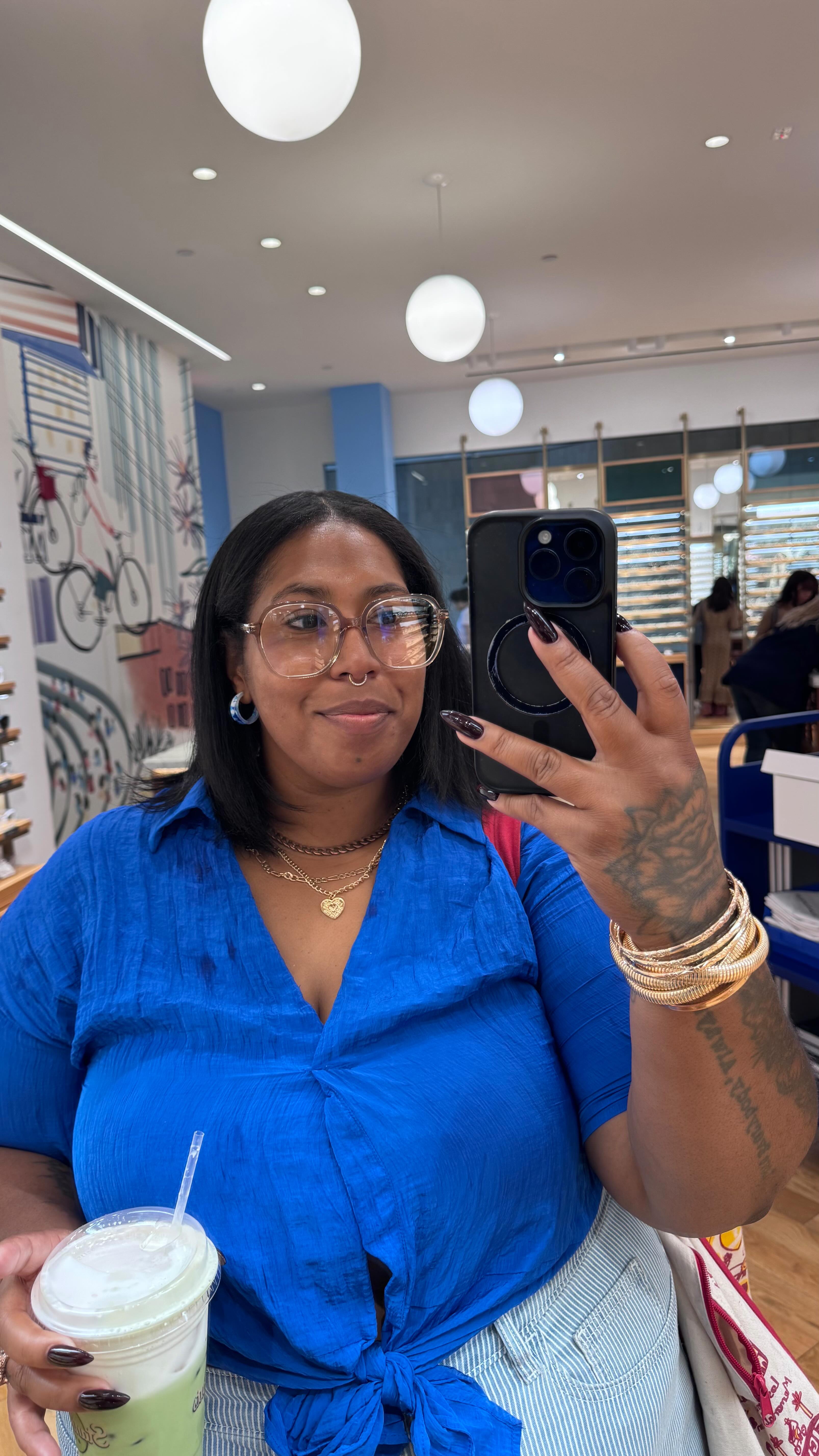 My husband has been telling me for years that I need to go buy some new glasses after breaking mine 5 years ago 😬… So, I decided that for one of my birthday presents since he wanted me to get glasses so bad that he could take me and buy them for me, and that’s exactly what he did.
I was honestly so worried about getting glasses because prescription is so high I could probably start a forest fire with my new glasses, but I knew it was time. Not only were the staff super sweet and helpful, but the doctor was so great to talk with, we probably spent more time talking about our kids and family than we did the actual appointment 😆
My lenses arrive in 2 weeks and I cannot wait to show you all what we chose!
#glassesstyle #warbyparker #blackgirlswhoblog #blackgirlblogger #plussizebloggers #plussizeblog #astigmatism