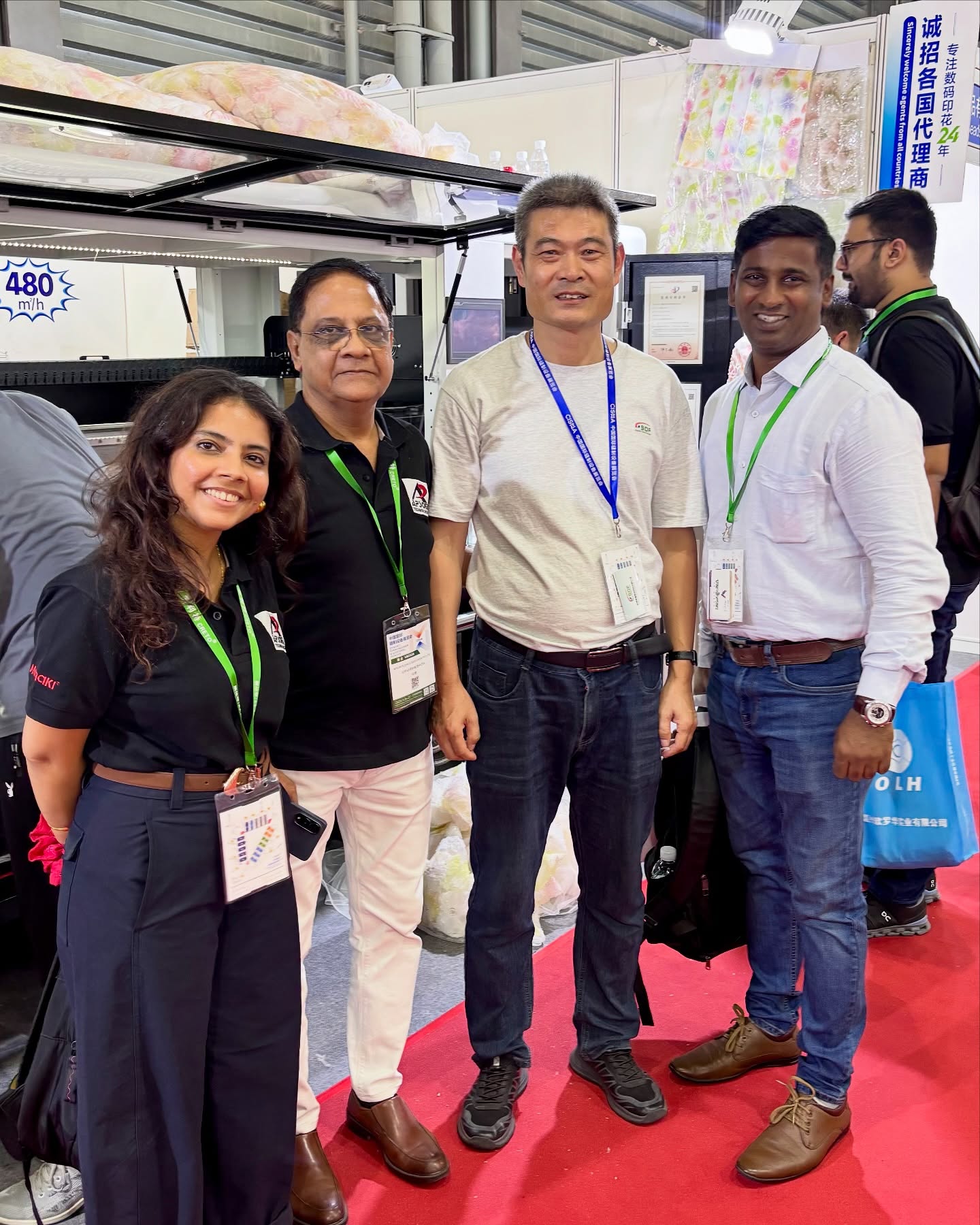 ✨ Team Apsom at CISMA, China! ✨
We had a successful showcase of the latest Position Digital Textile Printing machine with our partners Aily and SDF, at Shanghai – connecting with customers, exploring possibilities, and demonstrating how it can transform textile businesses.
The good news? 🚀 We’re bringing the machine to India!
👉 Contact our team today to book demos, request samples, and discuss how this innovation can help you boost productivity and grow your business.
#ApsomTechnologies #TextilePrinting #DigitalPrinting #CISMA2025 #PositionPrinting #SuratTextileMarket #PrintingTechnology #EmbroideredFabric #TextileInnovation #TextilePrintDesign