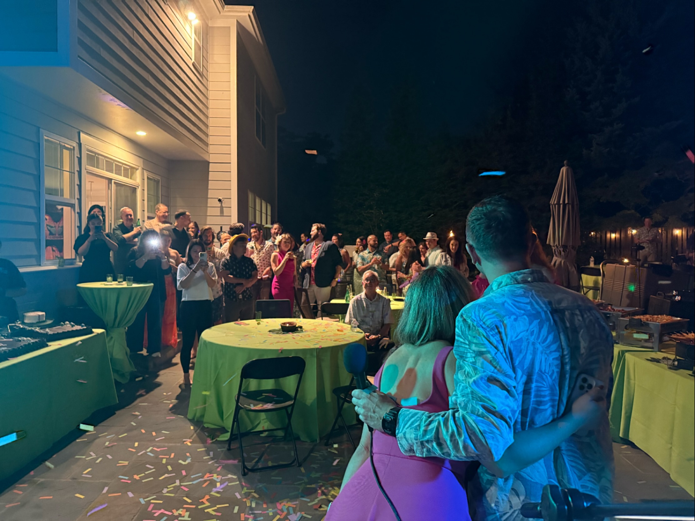 Our view of the event yesterday. Great birthday party. We took the 5-piece!