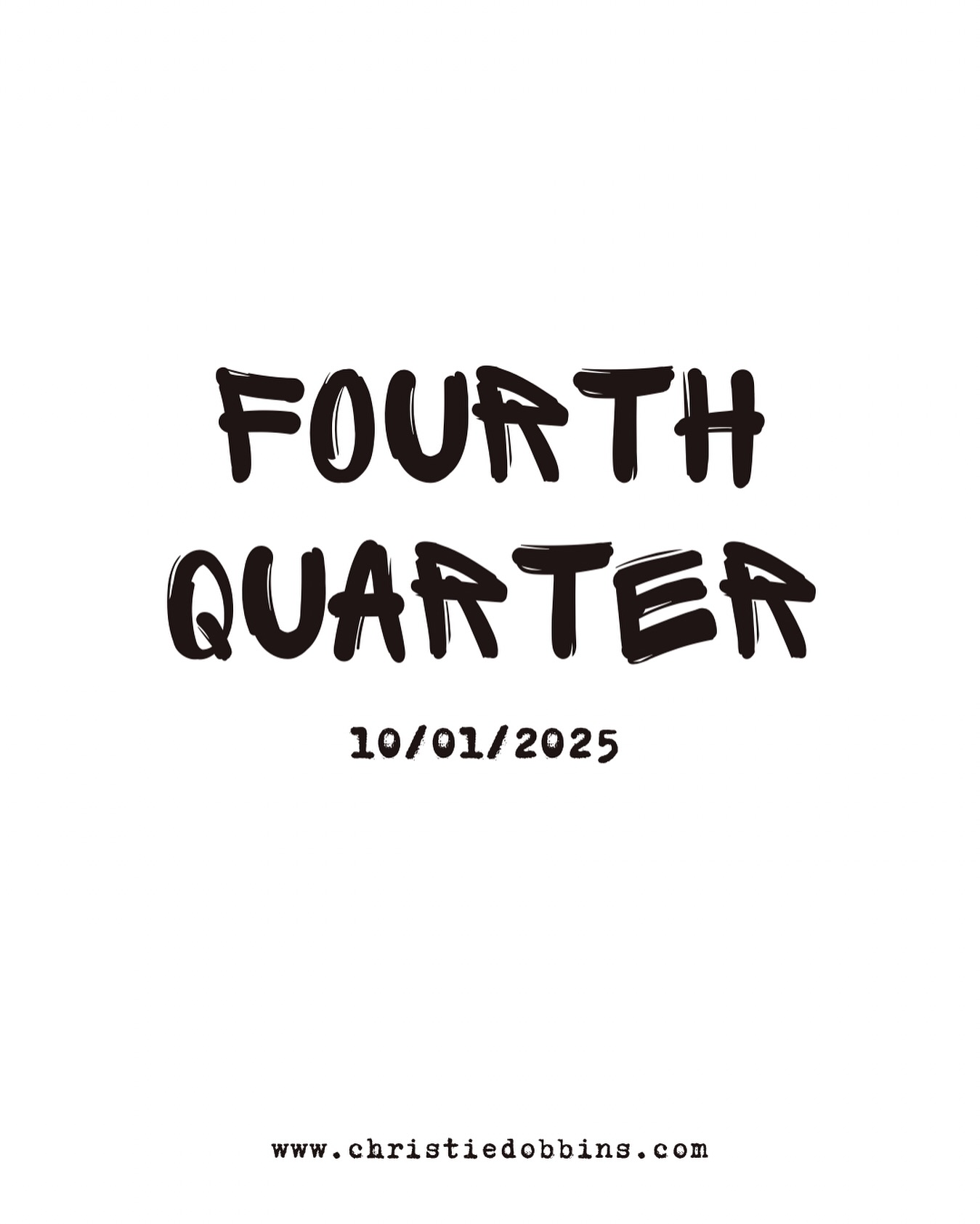 FOURTH QUARTER ~ This is time of the year when many prepare for the new year, but I stopped by to remind you that the promises of God are still yes and amen in 2025. And although we’ve experienced some losses this year, we have also experienced an abundance of God’s love, His mercy & new opportunities.
The Fourth Quarter is when businesses strategise and cast vision for the following year, but in sports, games are won/lost in the Fourth Quarter! You can’t shift your focus because it will cost you the game. The Fourth Quarter is the time you review what worked, or didn’t work, against your opponent. It’s the time you listen intently to the instruction of your Coach, The Holy Spirit, and implement His game winning strategy.
So, before you look forward to 2026, I’m reminding you to “up your game” in this last quarter. Maybe you’ve been riding the bench all year! Well, I hear the Coach, The Holy Spirit, calling your name, saying it’s your turn to get in the game! Some of you have been giving it your all for the last three quarters. God is sending your sub to ease your burden and lighten the load in the Fourth Quarter! He’s not replacing you, He’s giving you a few minutes to rest so you can come back and finish strong!
October 1, 2025 begins the Fourth Quarter of the year. Don’t Give Up! Apply pressure! Submit to the Coach! Listen! Implement! Win! It’s your time, and it’s your turn! Your turn to shine! Your turn to win! And, it’s all going to happen in the 4th Quarter! Let’s Go!!
I prophesy that the 4th Quarter is going to be the BEST quarter of 2025!
.
.
.
.
.
.
.
.
#fourthquarter #closingthegap #letsgo #christiedobbinsministries #itstime