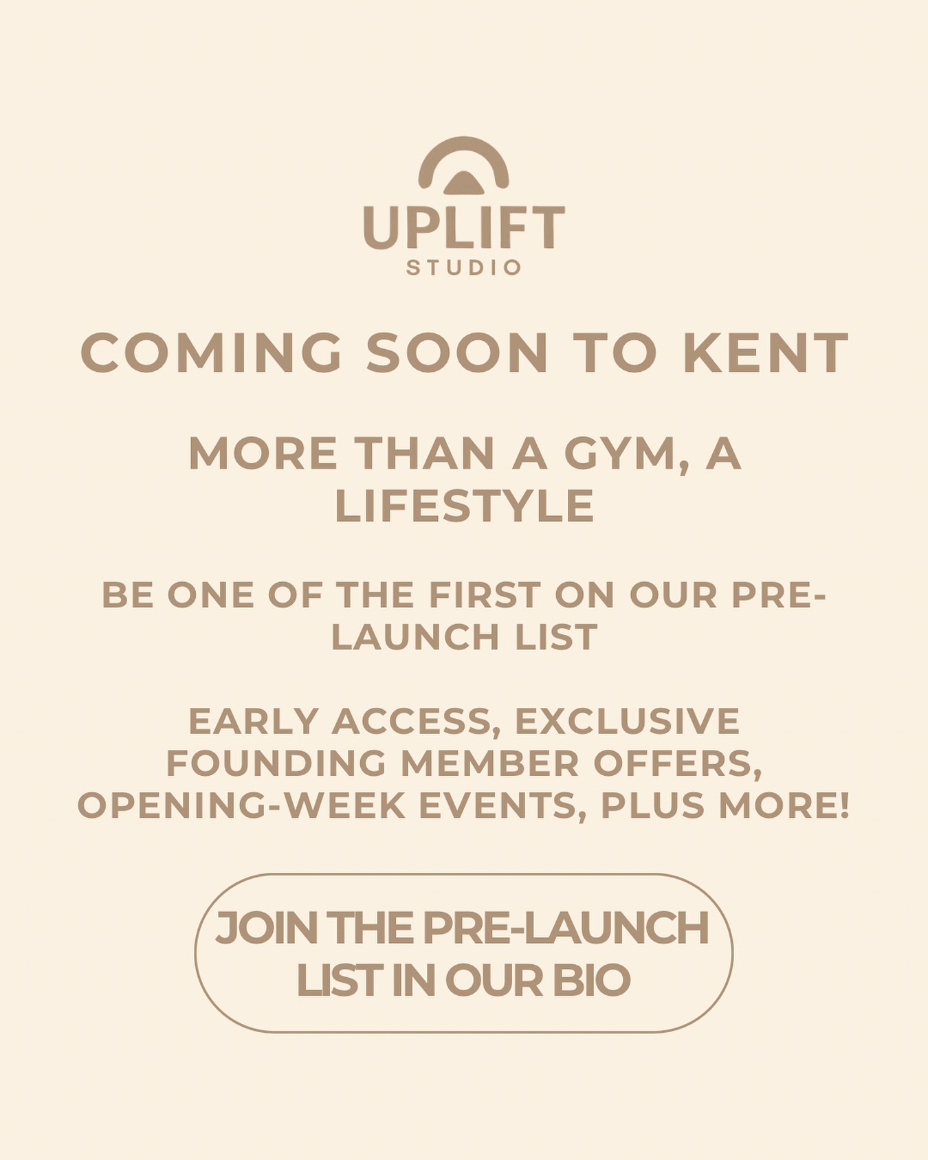 Something unique is coming to Kent.
Uplift Studio has been months in the making, built from the ground up to create a space where everyone will feel strong, supported and part of something bigger.
We’re getting closer to opening the doors, and the pre-launch list is live 🎉
Those who register early will be the first to hear about founding member offers, early access classes and opening-week events.
If you’ve been following this journey, now’s the time to get involved, this is where the community starts.
Tap the link in bio to join the list and be part of Uplift from day one, because once spots are gone that’s it!
#UpliftStudio #KentFitness #LadiesThatLift #UpliftCommunity #StrongWomen #Staplehurst #KentPT #FitnessJourney #NewGym #HybridCoaching #UpliftYourself #CommunityFitness