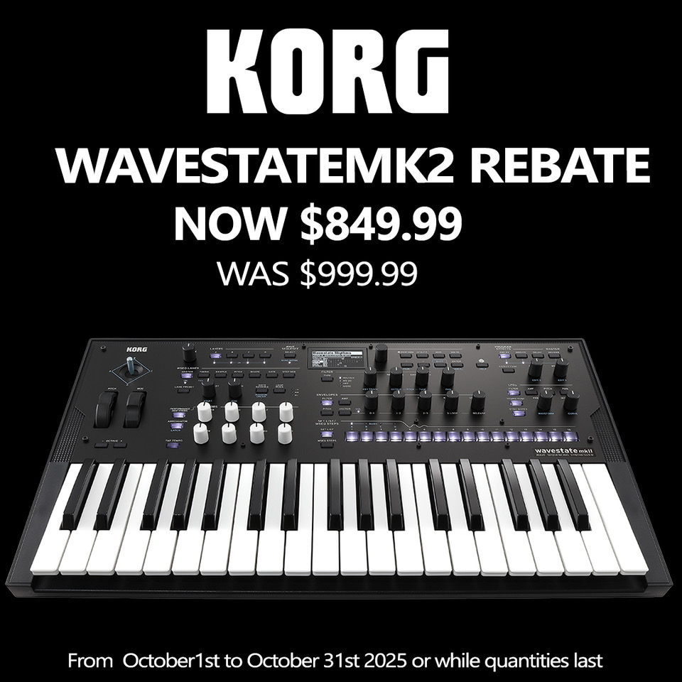 Korg Synth Sale is on now at GB Music & Sound, Canada's destination for gear! Save on a new Wavestate, Modwave and MicroKorg2.