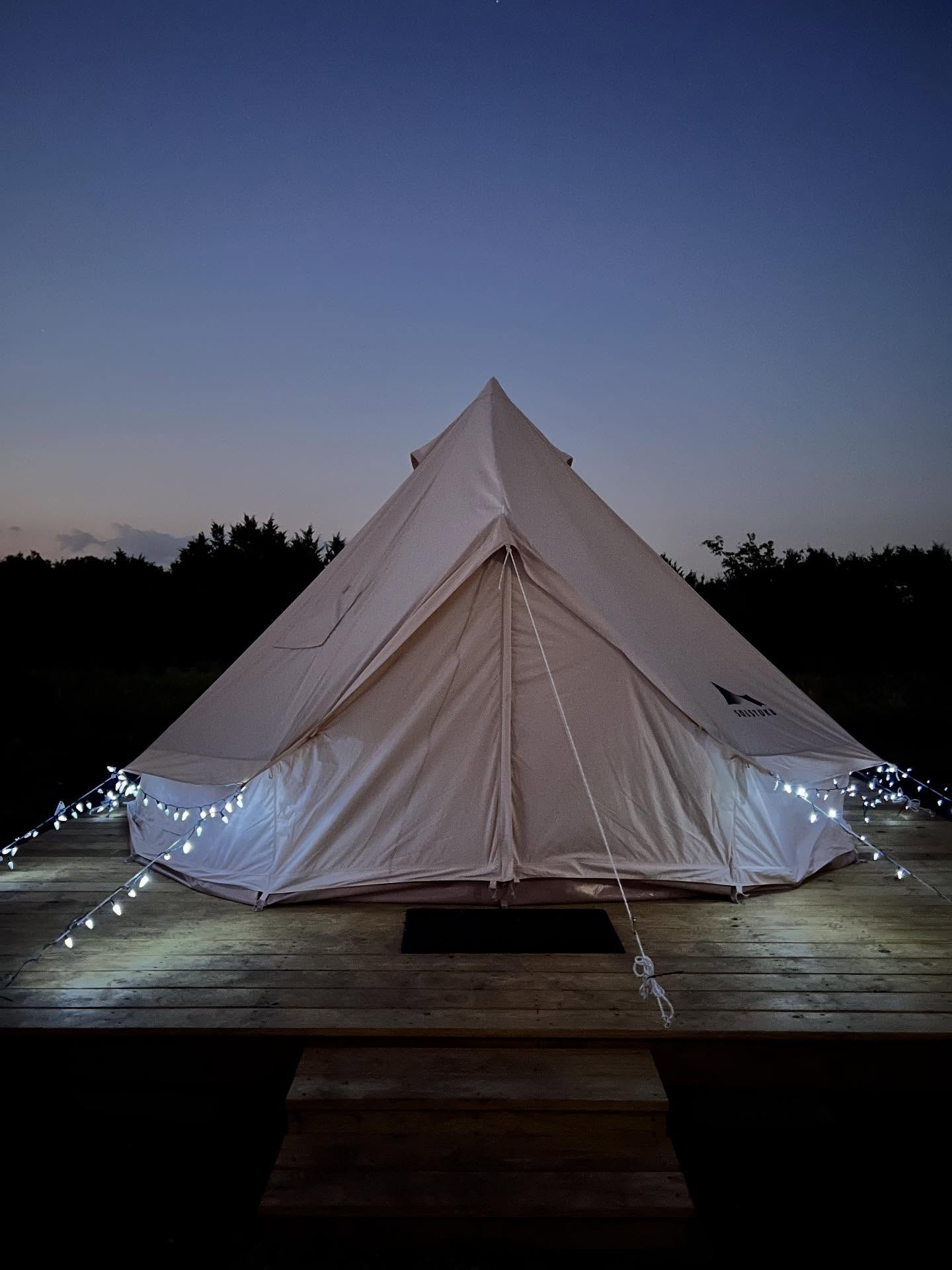 We are so happy about this. The Bell Tent is available to book now for your autumn adventure. Link in bio! ⛺️ ✨
