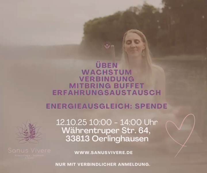 Es ist schon wieder soweit.
Das nächste Reiki Come Together findet nächstes Wochenende statt.
Wir kommen zusammen, um unsere Erfahrungen auszutauschen, voneinander zu lernen, uns mit Gleichgesinnten zu Verbinden, lecker und gesund zu schmausen und tiefer in die eigene Heilung zu kommen.
Integriert ist ein Teil von mir für Euch, bei dem ihr bestimmte Frequenzen zur Unterstützung erhaltet.
Das Thema oder die Themen des Tages kommen meistens immer ein paar Tage vorher.
Ich freue mich auf Euch - 1 Platz ist noch frei :)
Die hohe Energie hat beim letzten Mal extrem viel in Bewegung gebracht ❤️🙏
Wie hat es Euch beim letzten Mal gefallen?
#reiki #reikihealing #reikimaster #reikilove #selbstheilung #cometogether