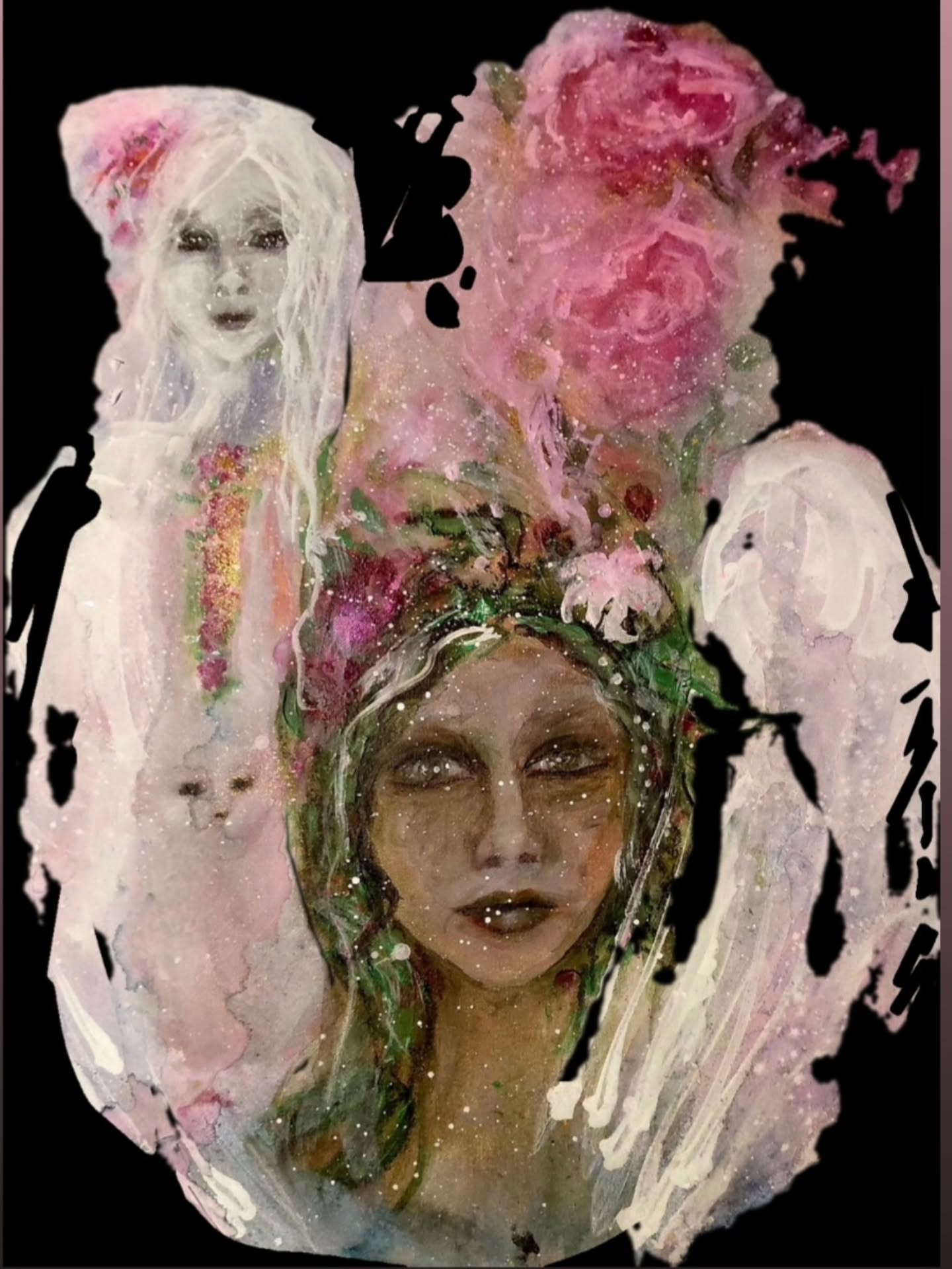 The #americanmigrainefoundation is having a design contest. I know this isn't what they're looking for, but am submitting it anyway, since the whole thing is supposed to be about migraine visibility and a lot of folks think we're just having bad headaches! Oftentimes we have auras to boot. I sometimes paint stuff like this beautiful lady with SOMETHING around her head within a couple days of either a seizure or really bad migraine cluster. #themoreyouknow🌈 #migrainevisibility #aura #design #editing #oldpaintings #rightasraineclectic