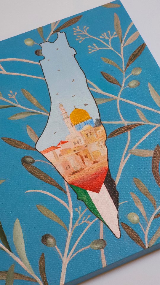 From a blank canvas to a prayer for Palestine 🇵🇸. This isn't just art... it's hope, resilience, and remembrance on canvas 🤍
Pictured: "Salam Falasteen"
30 x 25 cm | Acrylic on canvas
✨️ 20% of the proceeds from the sale of this painting will go to @qcharity in support of Palestine. Own a meaningful artwork while also giving back!
🙌🏼 DM if interested.
.
.
.
.
.
#palestineart #artforpalestine #olivebranchart #middleeasternart #arabicart #palestinianheritage #artcollectors #artwithmeaning #artforacause #emotionalart #artthatspeaks #paintingprocess #acrylicpainting #artisticexpression
#standwithpalestine #artforchange