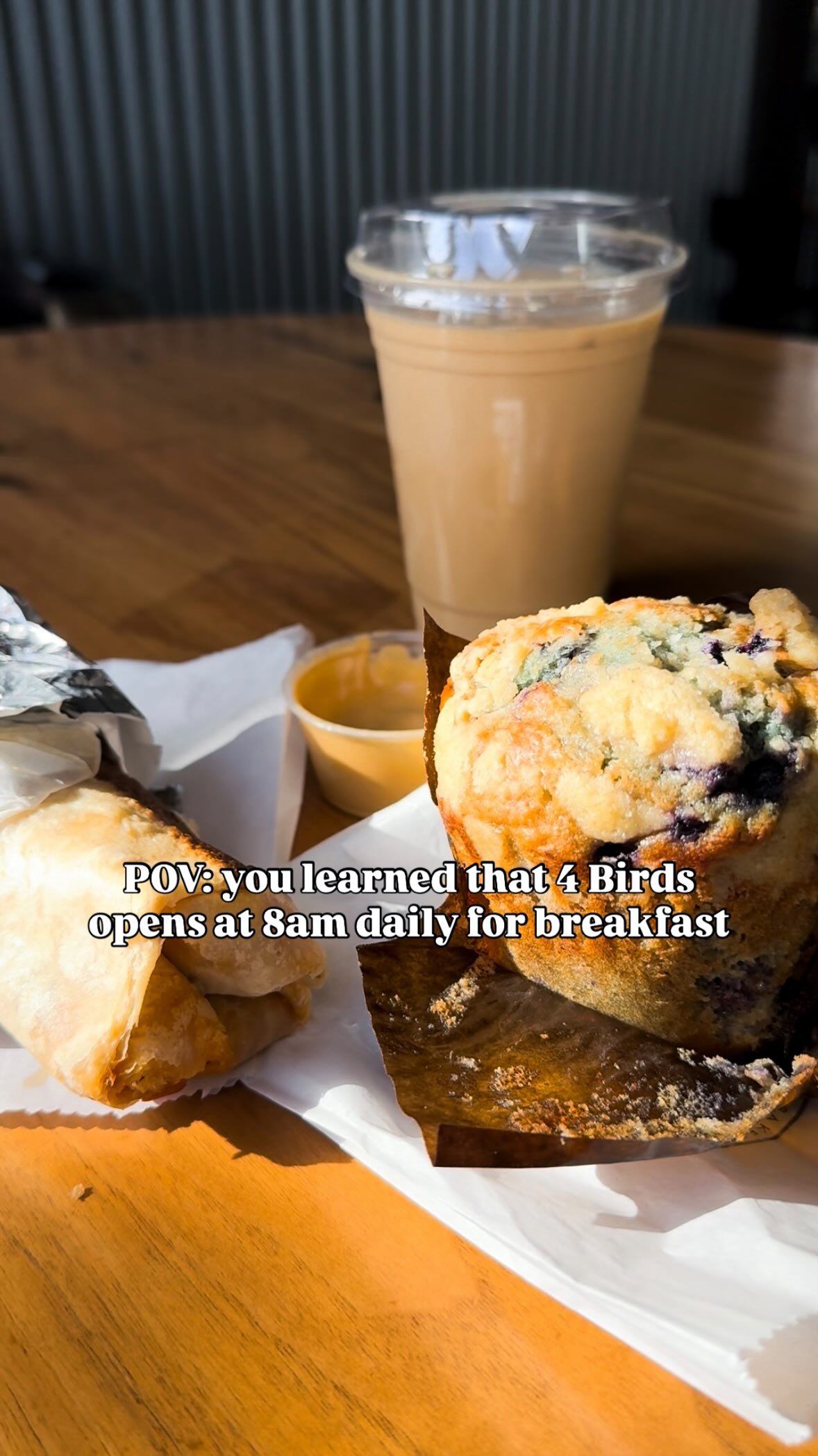 PSA for all you early birds: @4birdsbakery opens daily at 8am for special early breakfast hours here inside The Garage Food Hall, serving up fresh baked goods, savory wraps, granola, coffee and more to kickstart your day. Add some taste to your morning routines and thank us later 😏