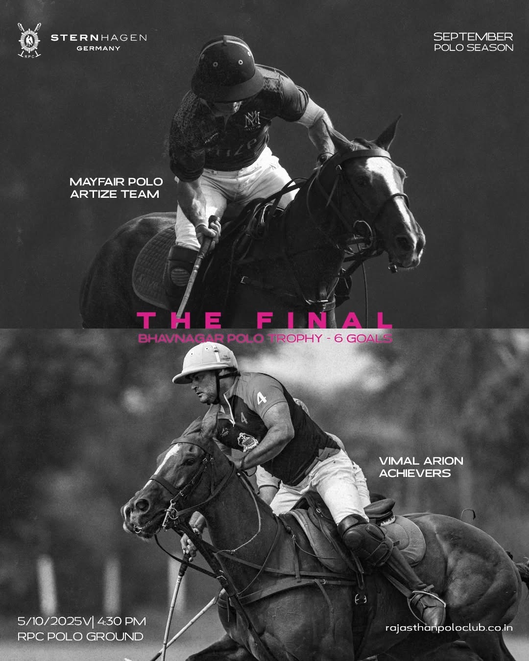 All set for the Sunday showdown!
The finals of Bhavnagar Polo Trophy 2025!
Tomorrow at 4:30 PM at RPC Polo Ground, Jaipur