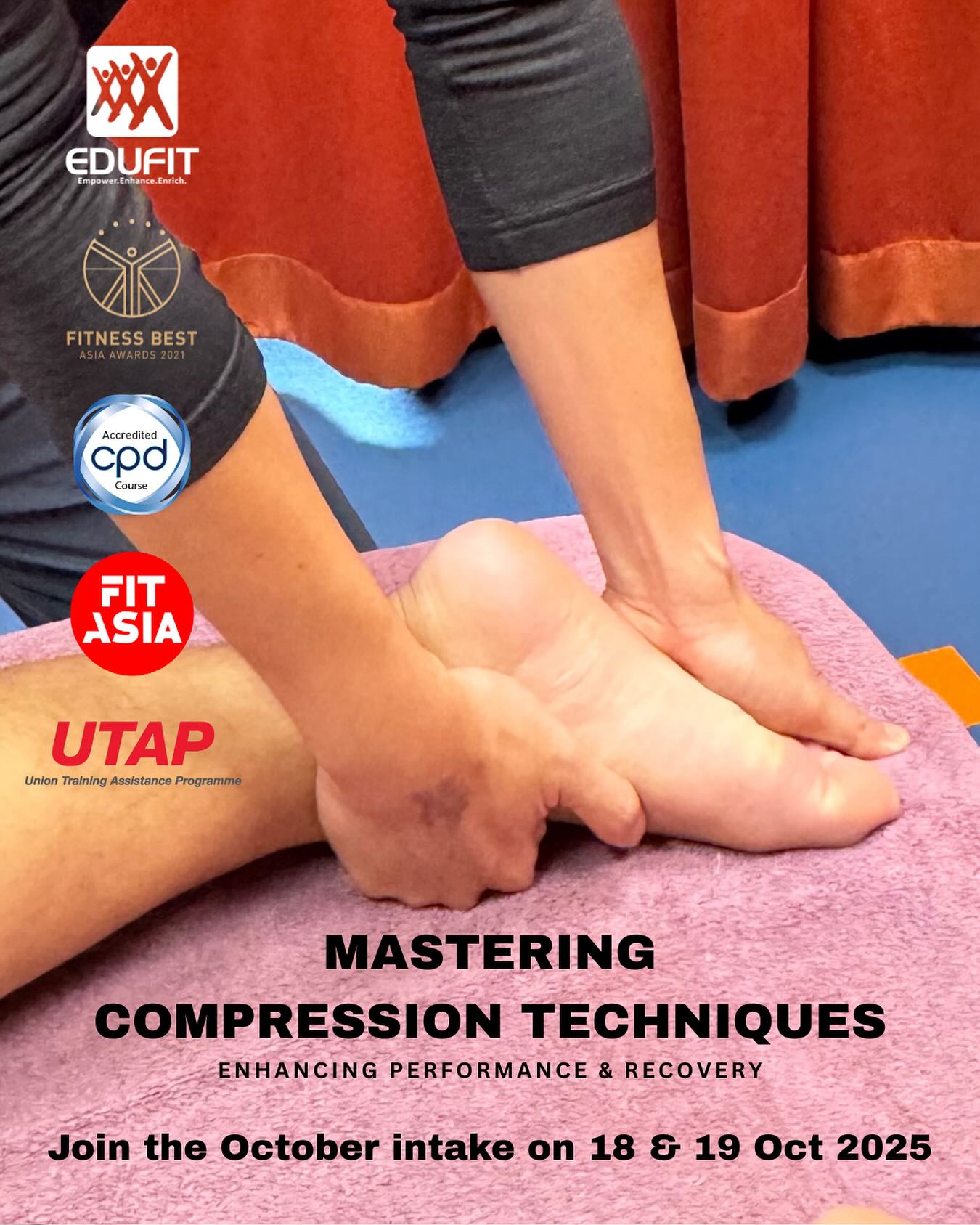 ๐ Master Compression Techniques NOW! ๐ช Elevate performance & supercharge recovery! โก Donโt miss our FIRST intake on 18 & 19 Oct 2025. ๐ Hands-on, expert-led learning for trainers & fitness lovers. ๐ฅ Limited spots โ secure yours TODAY! ๐
โจUpcoming Intake:ย โจ18-19 October 2025
โจCourse fee:ย โจSpecial Inaugural Early Bird: S$579 (end on 21st Sep)โจUsual Price: S$699โจGroup S$529 (Minumum 3 pax)
#MasteringCompression #SportsRecovery #FitnessSG #MYFitness #AsiaFitness #AthleticTraining #CompressionTherapy #InjuryPrevention #FitAsia #signupnow #singapore #fitsg