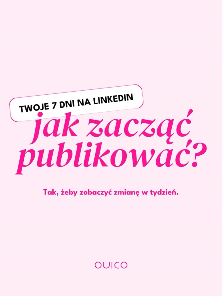 Chcesz zacząć publikować na @linkedin, ale nie wiesz od czego zacząć?
A może masz już pomysły, ale brakuje Ci planu działania?
Przygotowałam prosty proces, który pomoże Ci w 7 dni 🖐🏼✌🏼 ruszyć z contentem i zobaczyć pierwsze efekty.
👇🏼 Sprawdź krok po kroku na slajdach i zobacz, jak poukładać swoje działania na LinkedIn tak, żeby miały sens i przynosiły rezultaty.
A Ty - od czego zaczniesz swój pierwszy tydzień?
#livelaughlinkedin #ouiconalinkedin #genzlinkedin #kobietynalinkedin #linkedinpolska #mediaspołecznościowe #linkedinmarketing