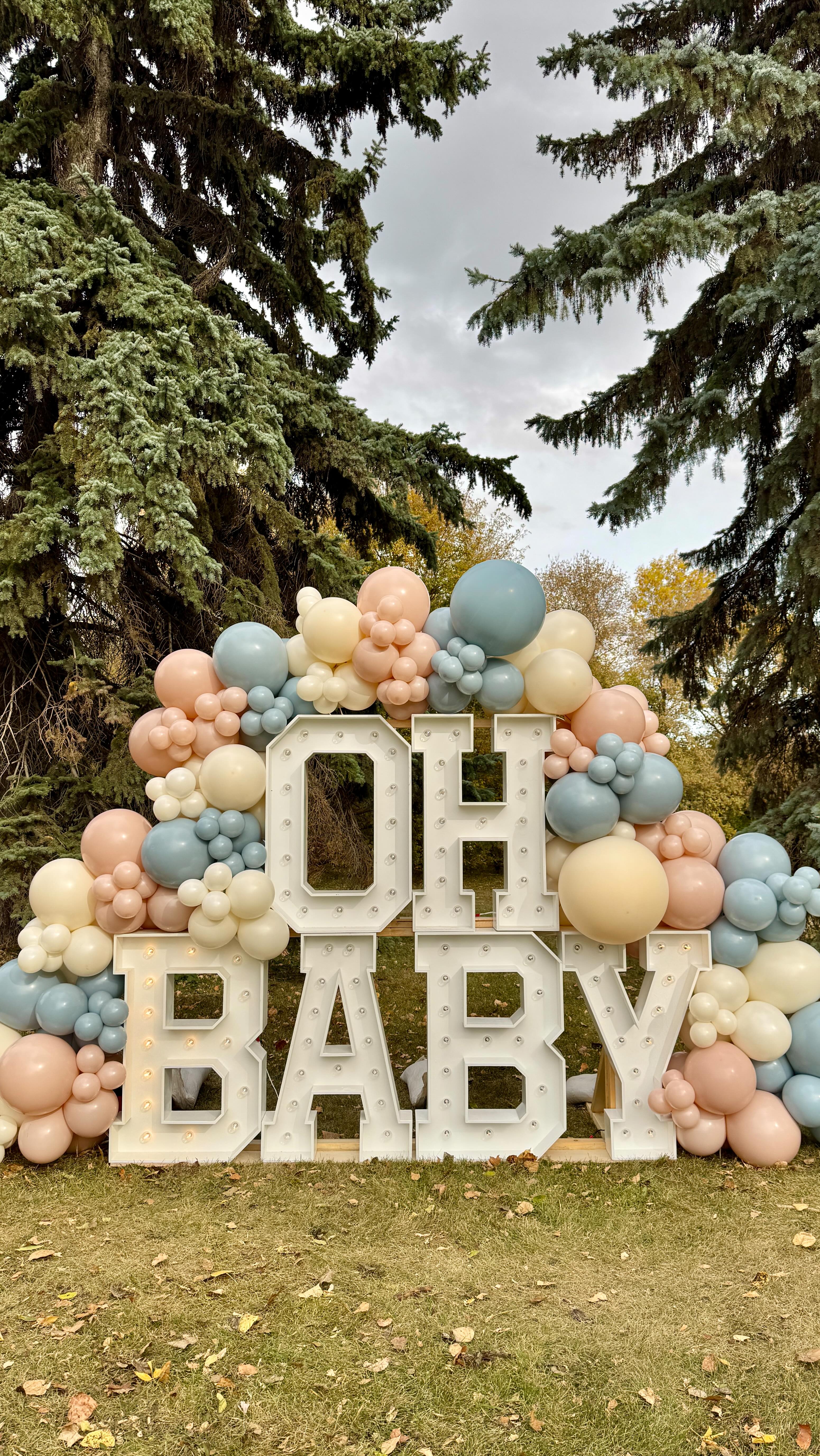 Gender reveals will always have a special place in my heart 💕💙 so much excitement, joy, anticipation ✨ I’m so lucky to share those days with my clients!
Marquee letters: @boomballoon.ca