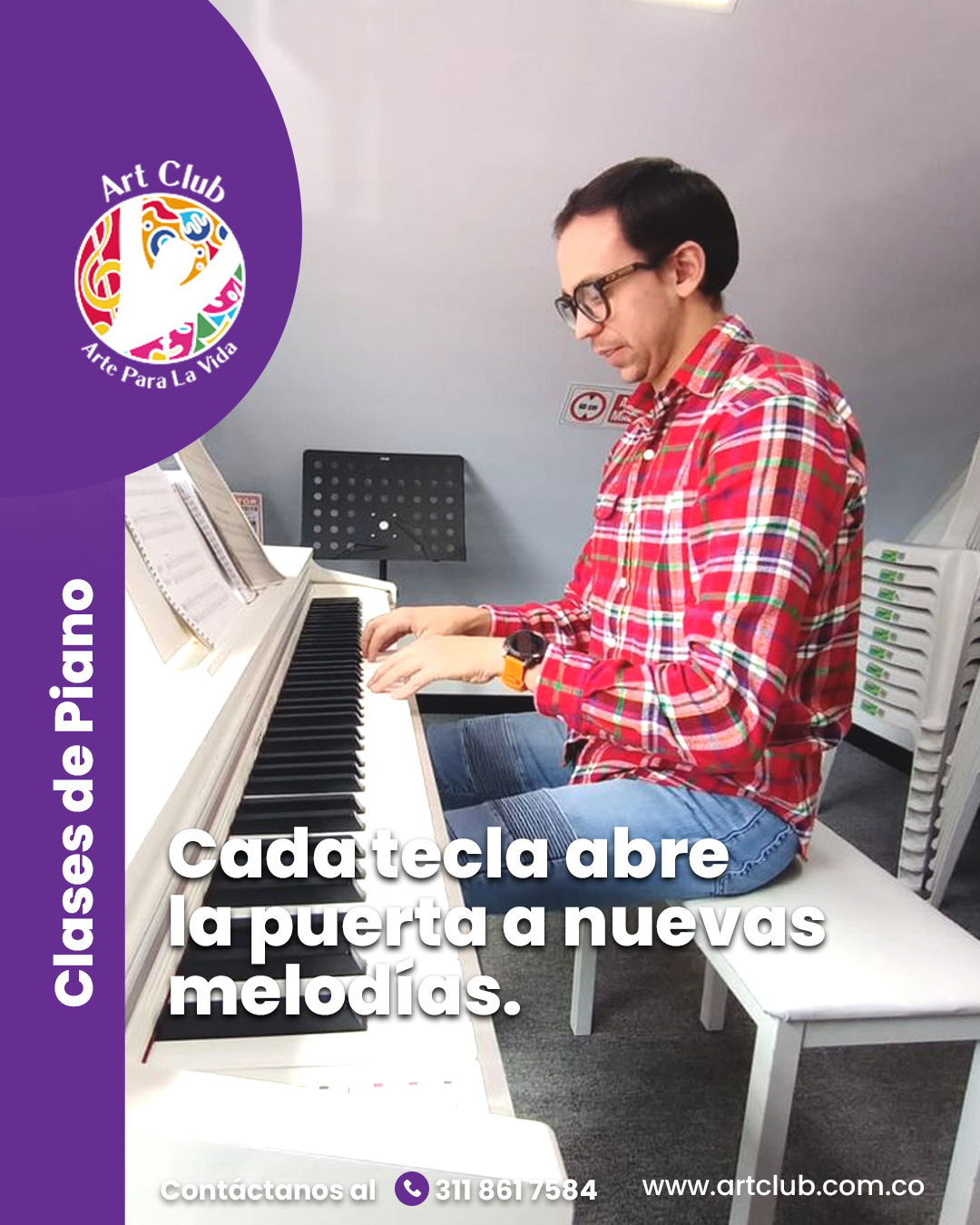 🎹 Cada nota es una puerta abierta para aprender, expresarse y dejar volar la creatividad.
Tocando piano los estudiantes descubren la magia de la música y también fortalecen la concentración, la memoria, la coordinación y la disciplina.
Desde el primer acorde hasta interpretar melodías completas, desarrollan confianza, sensibilidad artística y una pasión que los acompaña para toda la vida. ✨
📱Contáctanos y reserva el cupo de tu hijo 3118617584 y visita nuestra página web haciendo clic en el enlace de la bio.