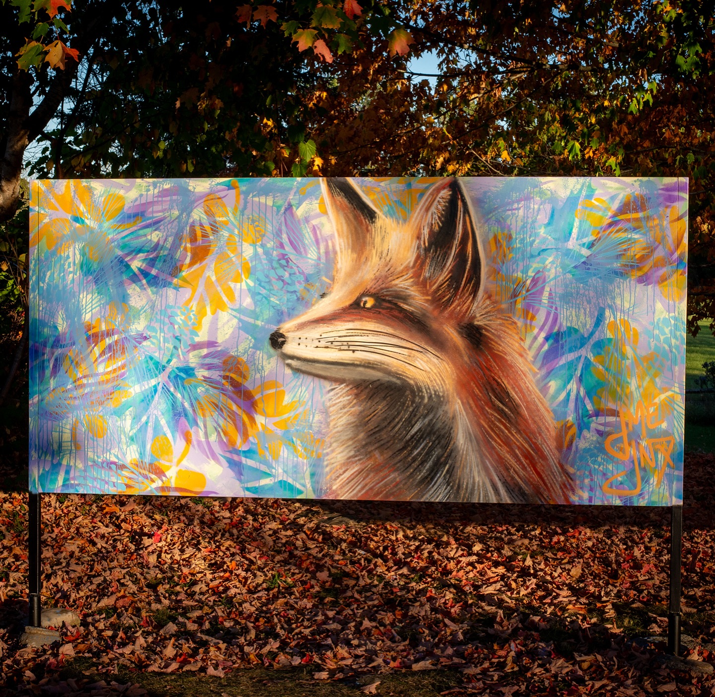 RED FOX 🦊
@artbarn_pec Anniversary Paint Jam
Sunny Saturday Prince Edward County paint jam.
Great weather. Great Friends. Great Results
Panel still up to view on Morrison Point PEC
#spraypaint #fox #redfox #stencil #paintdrips #princeedwardcounty #countyarts #artofinstagram #art #livepainting #jmejnx #jnx #jamiejanx #notyouraveragephotographer #leaf #colour #fallleaves🍁🍂