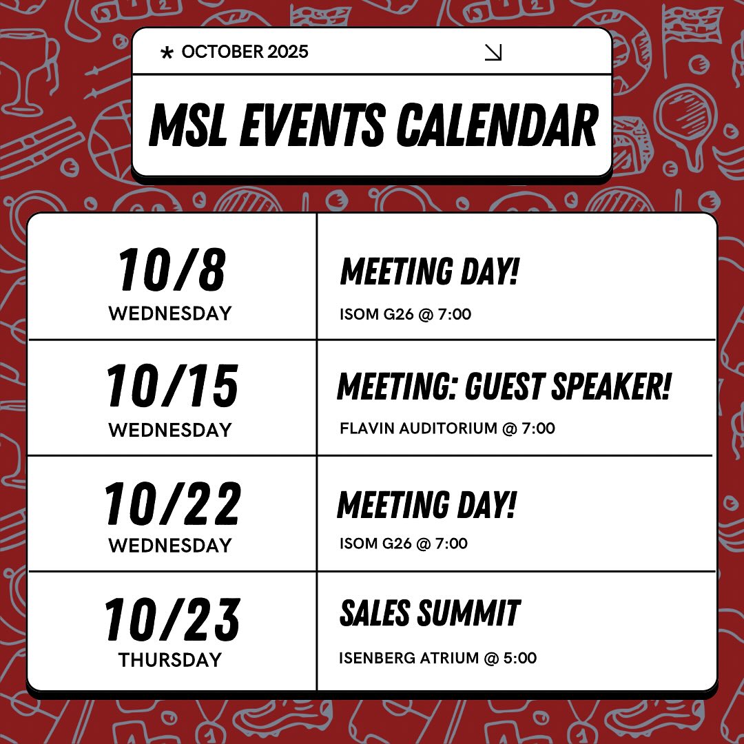 So many great opportunities coming in the month of October! Be sure to check out all of our events this month!