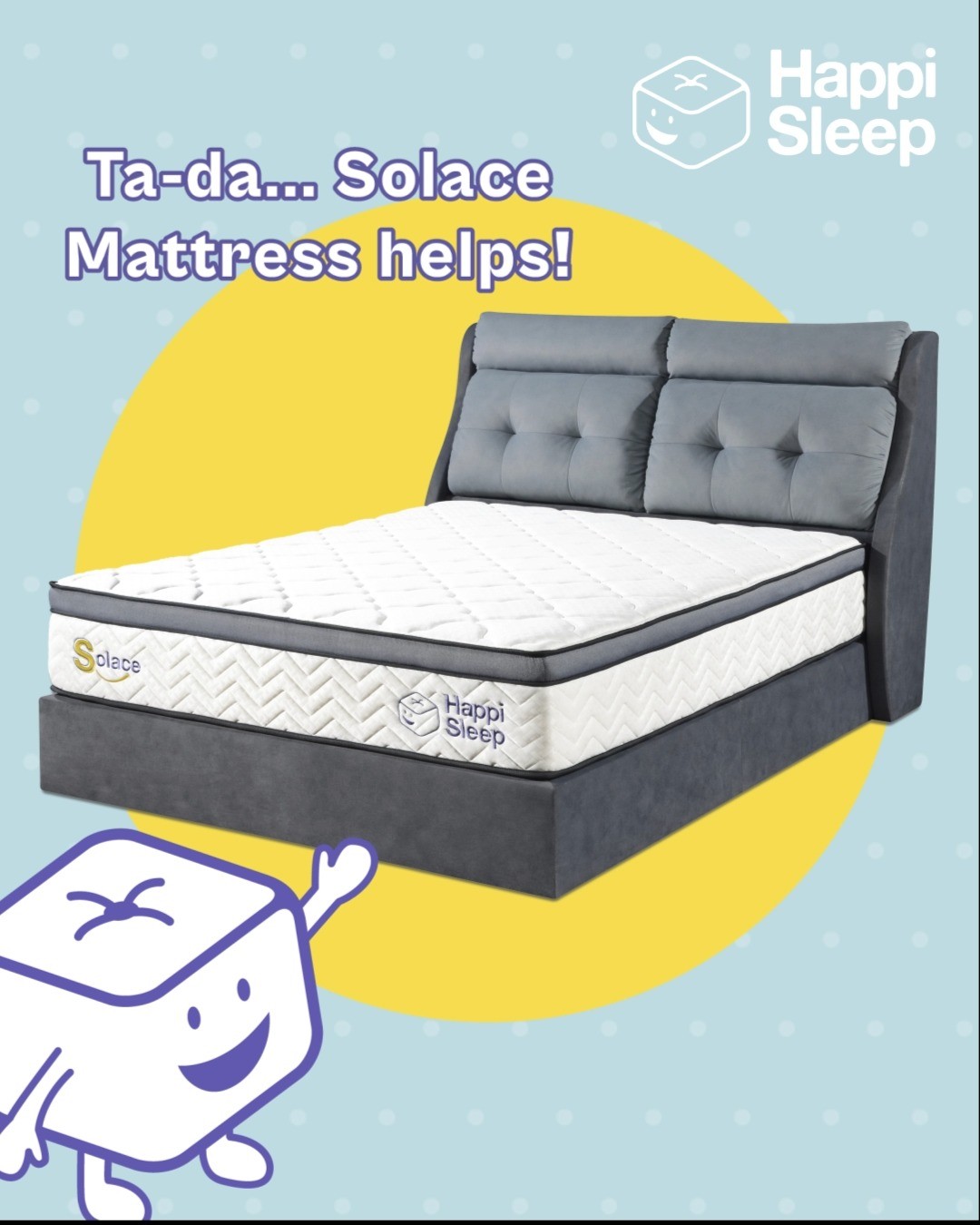 Toss. Flip. Flop. Repeat. 🤦♂️
If this feels like your nightly “workout”, it’s time for a change.
The Solace Mattress brings you comfort, support, and eco-Happi vibes — so you can finally sleep still and wake Happi. 💛
#HappiSleep #DreamWithUs
