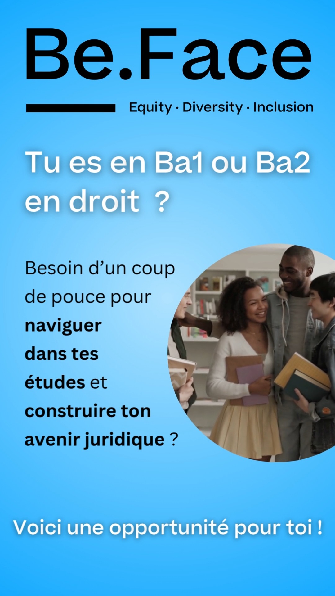 🎓 Are you a Ba1 or Ba2 law student in Belgium?
🌍 From a diverse background?
🚀 Legal Spark is made for you!
A unique opportunity to:
🤝 Connect with top law firms
📚 Boost your academic journey
⚖️ Prepare for your legal career
💬 6 coaching sessions
→ In small groups (max 3 students)
→ With a legal professional
→ In the language of your choice
✨ 4 evening workshops
→ Practical topics
→ Exclusive networking moments
👩⚖️ Powered by our partner law firms:
Baker McKenzie, @cliffordchanceglobal, and @liedekerkelaw
📲 Apply now via our website or QR code
🗓️ Deadline: October 10th
#beface #mentorship #mentor #mentoring #lawstudents #law #lawschool #lawstudent #lawyers #legal #lawyerlife #lawfirm #coaching #coach #motivation #mindset #inspiration #future #career #careergoals